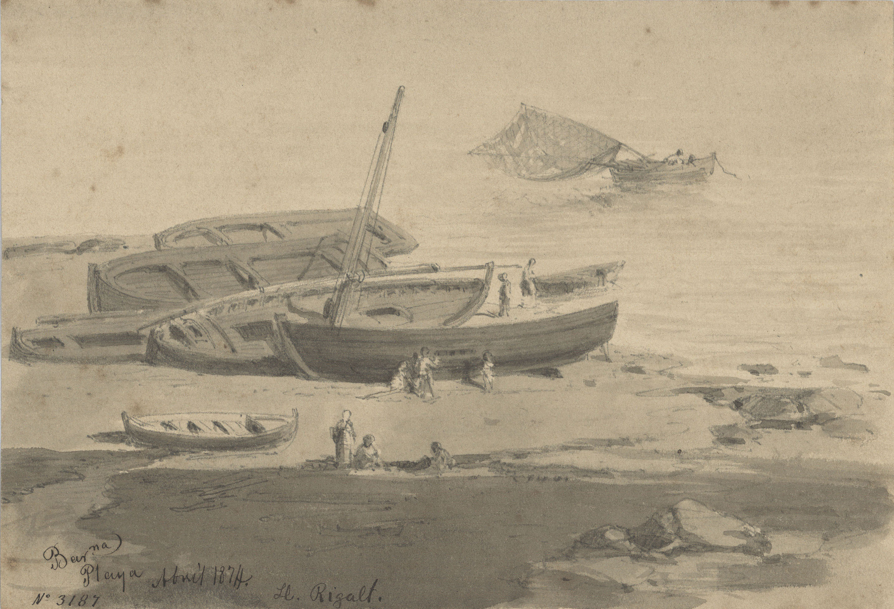 image for: Lluís Rigalt - Barcelona. Playa - Abril de 1874