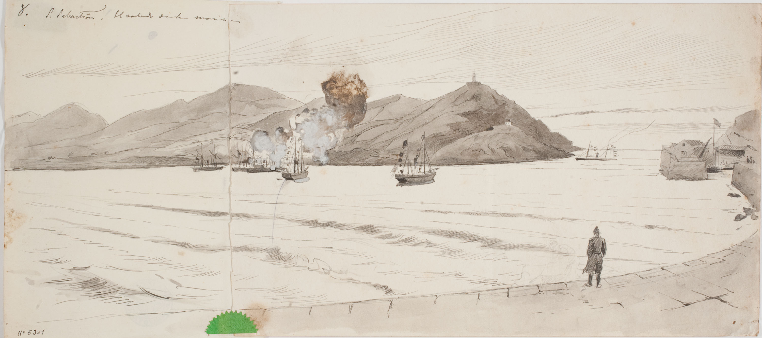 image for: Josep Lluís Pellicer - San Sebastián. El saludo de la marina - Cap a 1872-1876