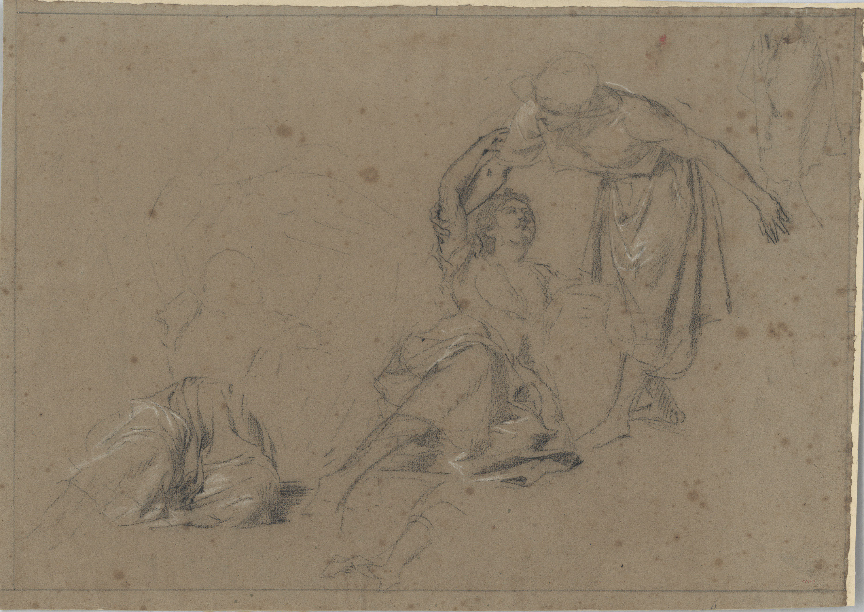 image for: Antoni Caba - Estudis de figures femenines per a la pintura «La Pau» - Cap a 1876