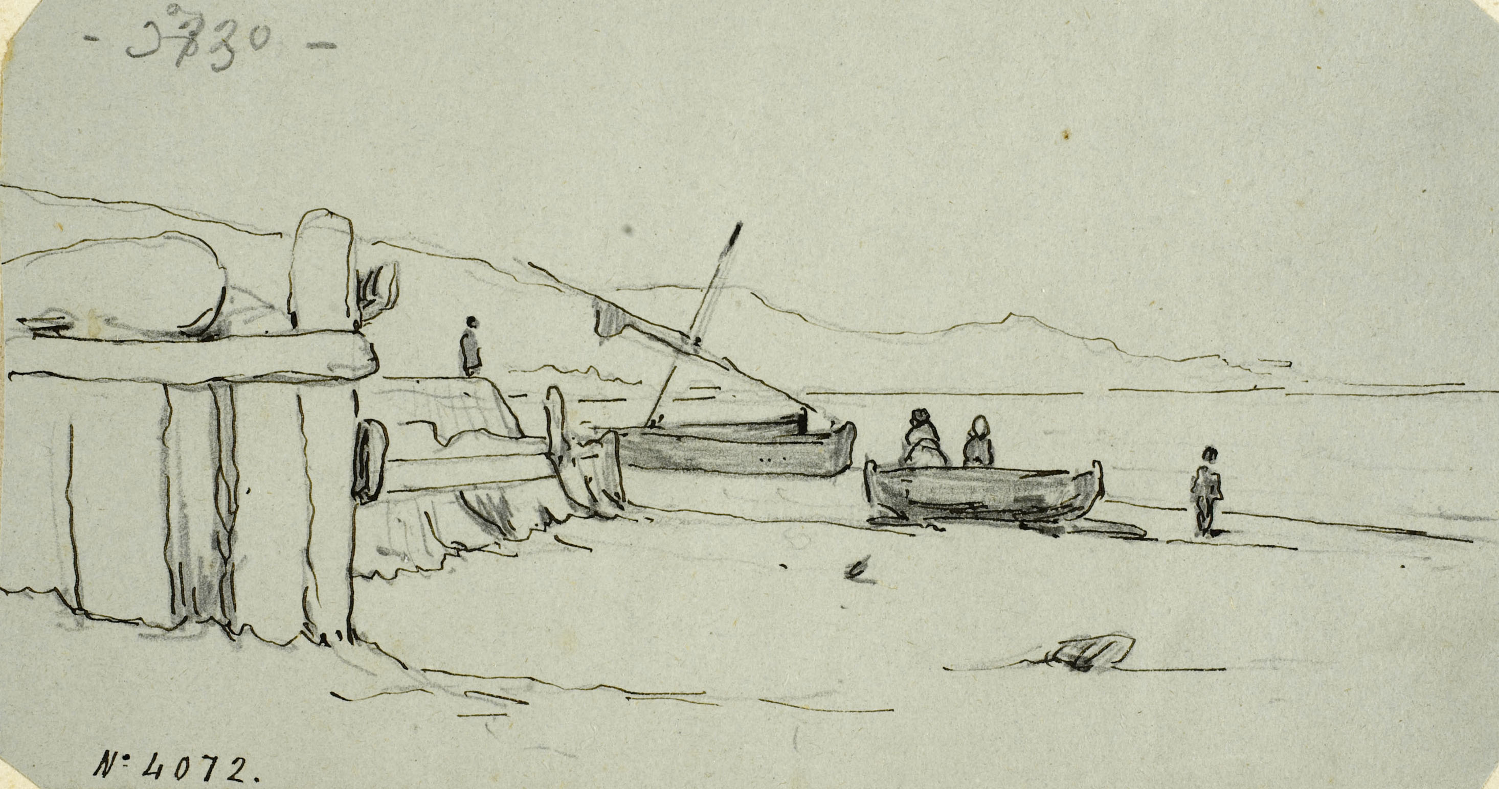 image for: Modest Urgell - Barques a la platja - Cap a 1864