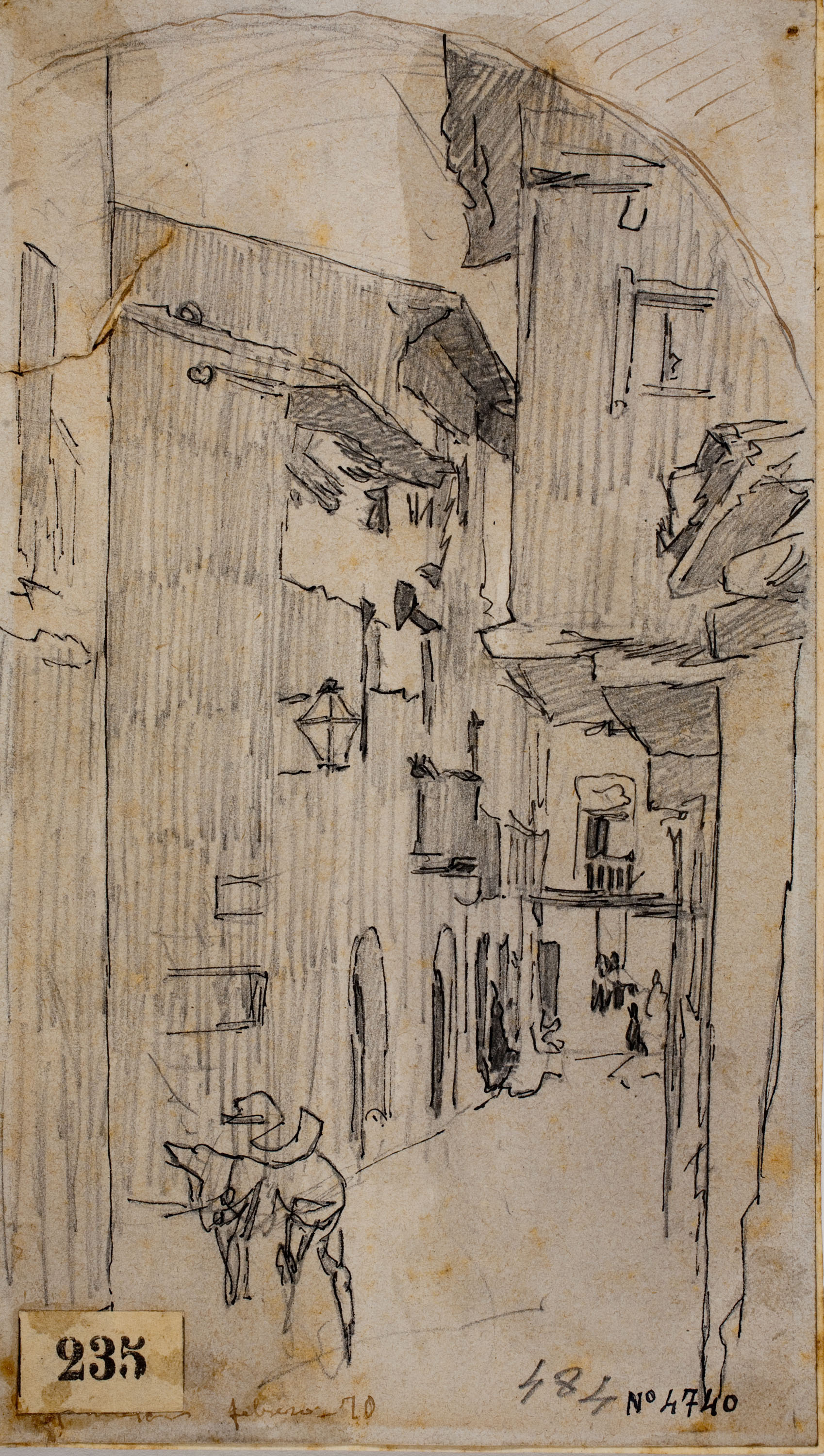 image for: Josep Lluís Pellicer - Carrer de poble - 1870