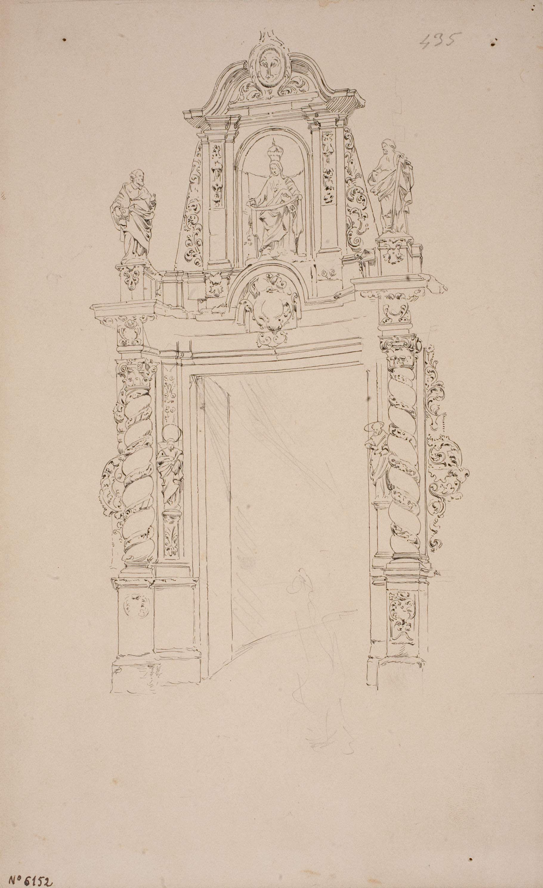 image for: Josep Lluís Pellicer - Porta de l'Olivera, catedral de Tortosa - Cap a 1889