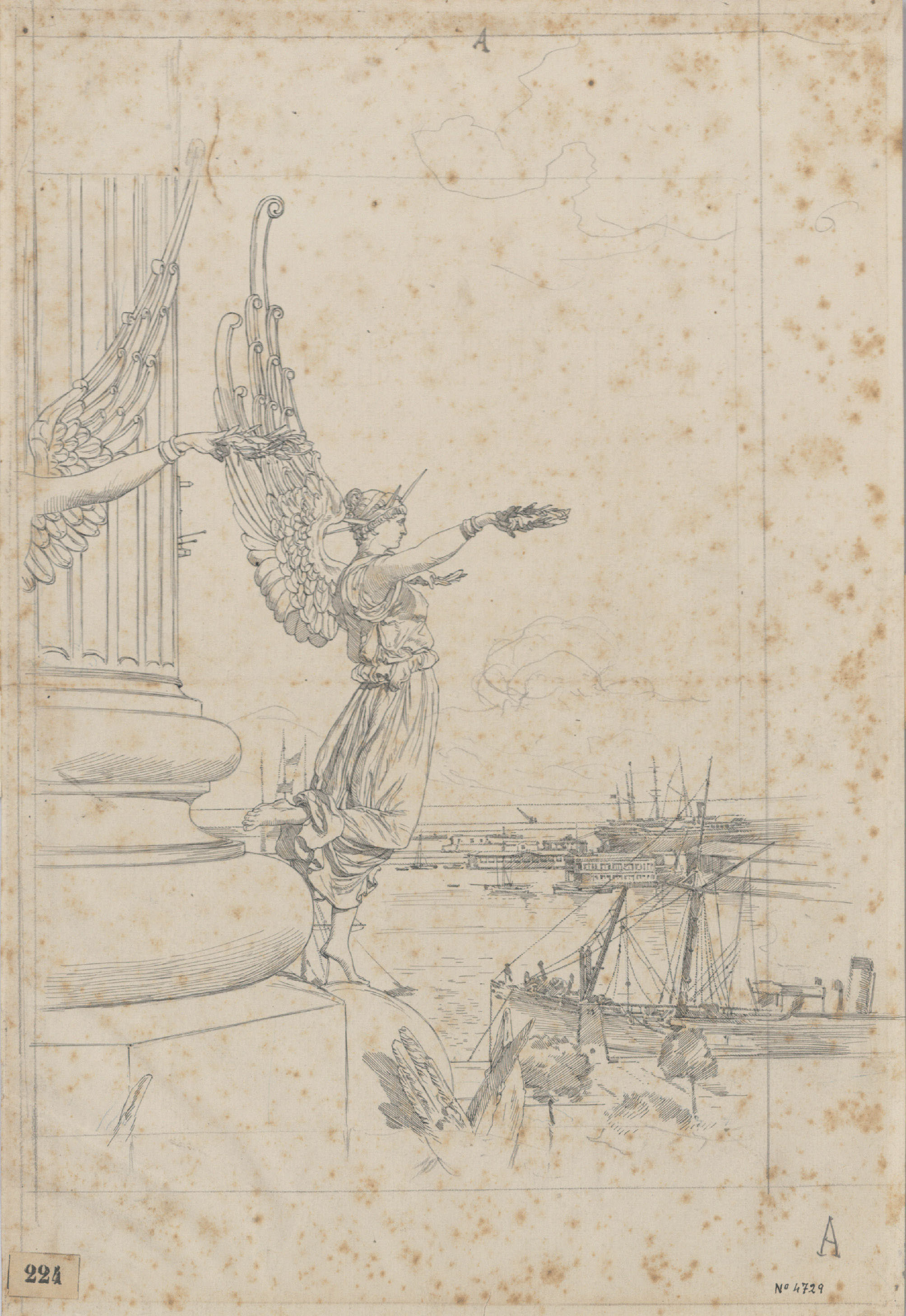 image for: Josep Lluís Pellicer - Al·legoria del Comerç (Projecte del monument a Colom, Barcelona) - 1882