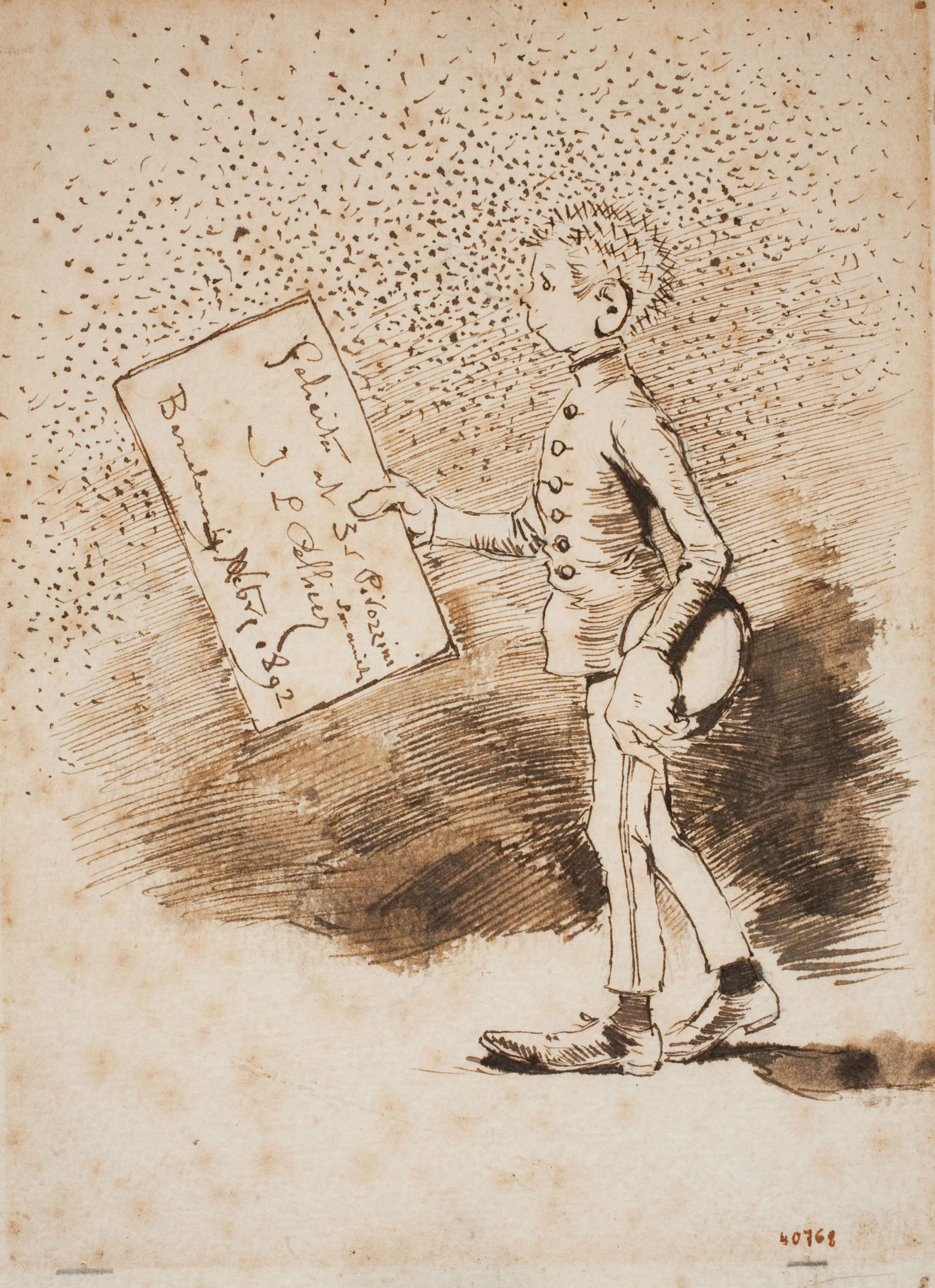 image for: Josep Lluís Pellicer - Felicitació per a Carles Pirozzini - 1892