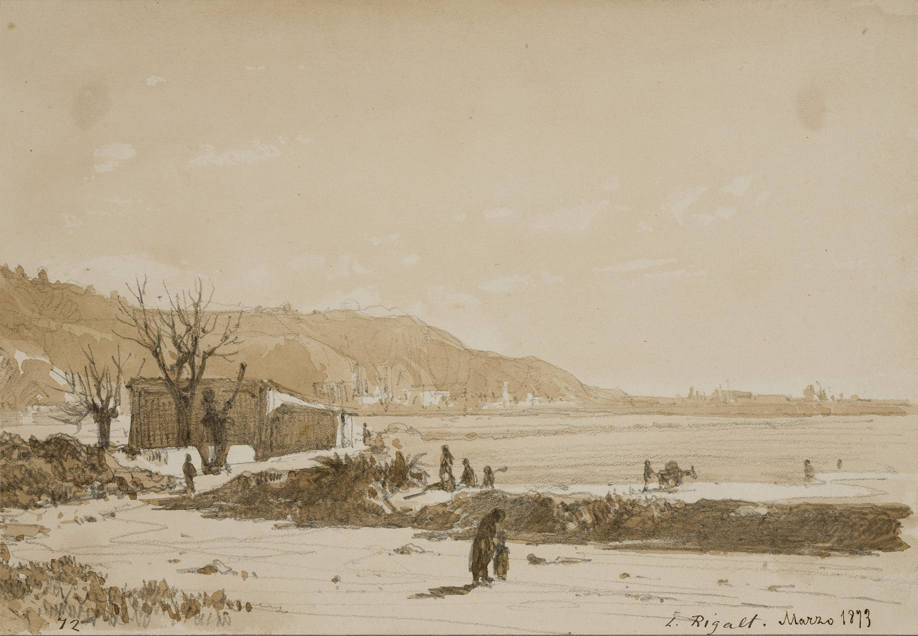 image for: Lluís Rigalt - Paisatge marítim - Març de 1873