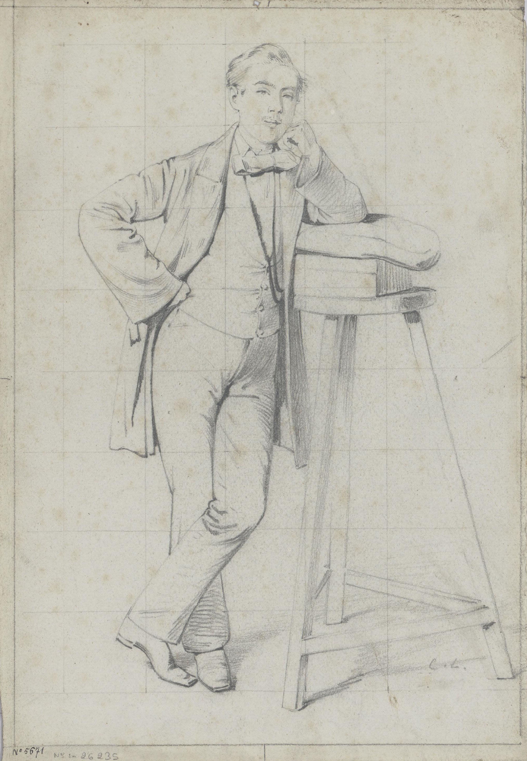 image for: Claudi Lorenzale - Retrat de jove - Cap a 1860-1880