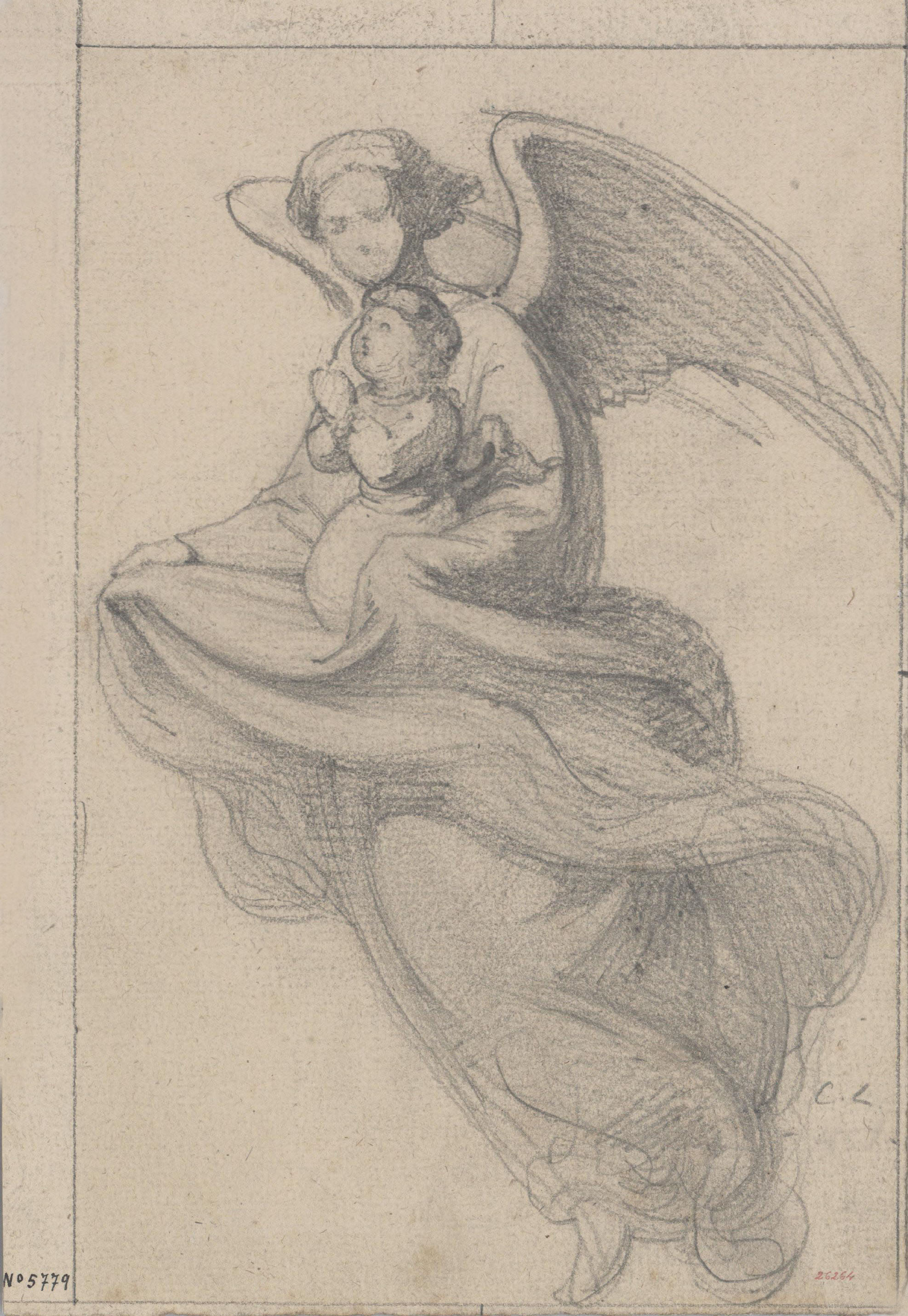 image for: Claudi Lorenzale - Àngel portant al nen Jesús - Cap a 1850-1870