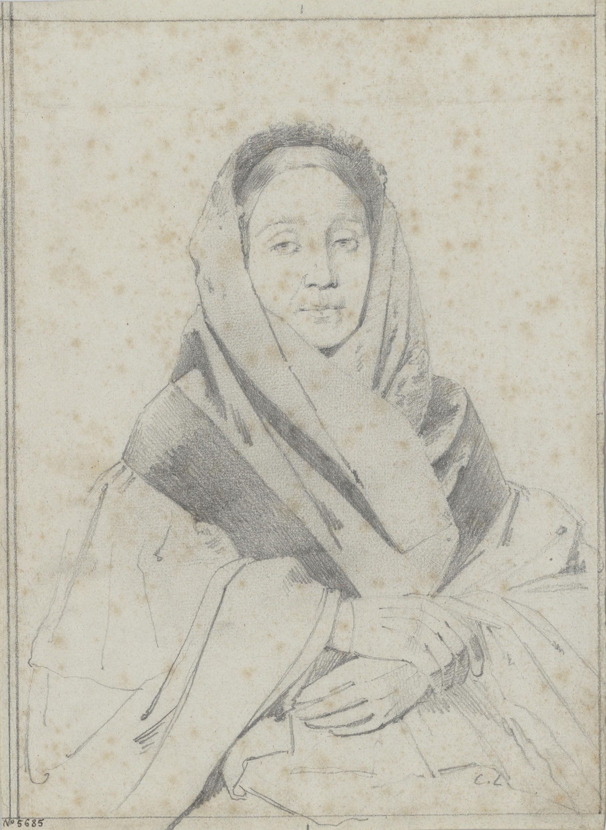 image for: Claudi Lorenzale - Retrat de dona - Cap a 1860-1880