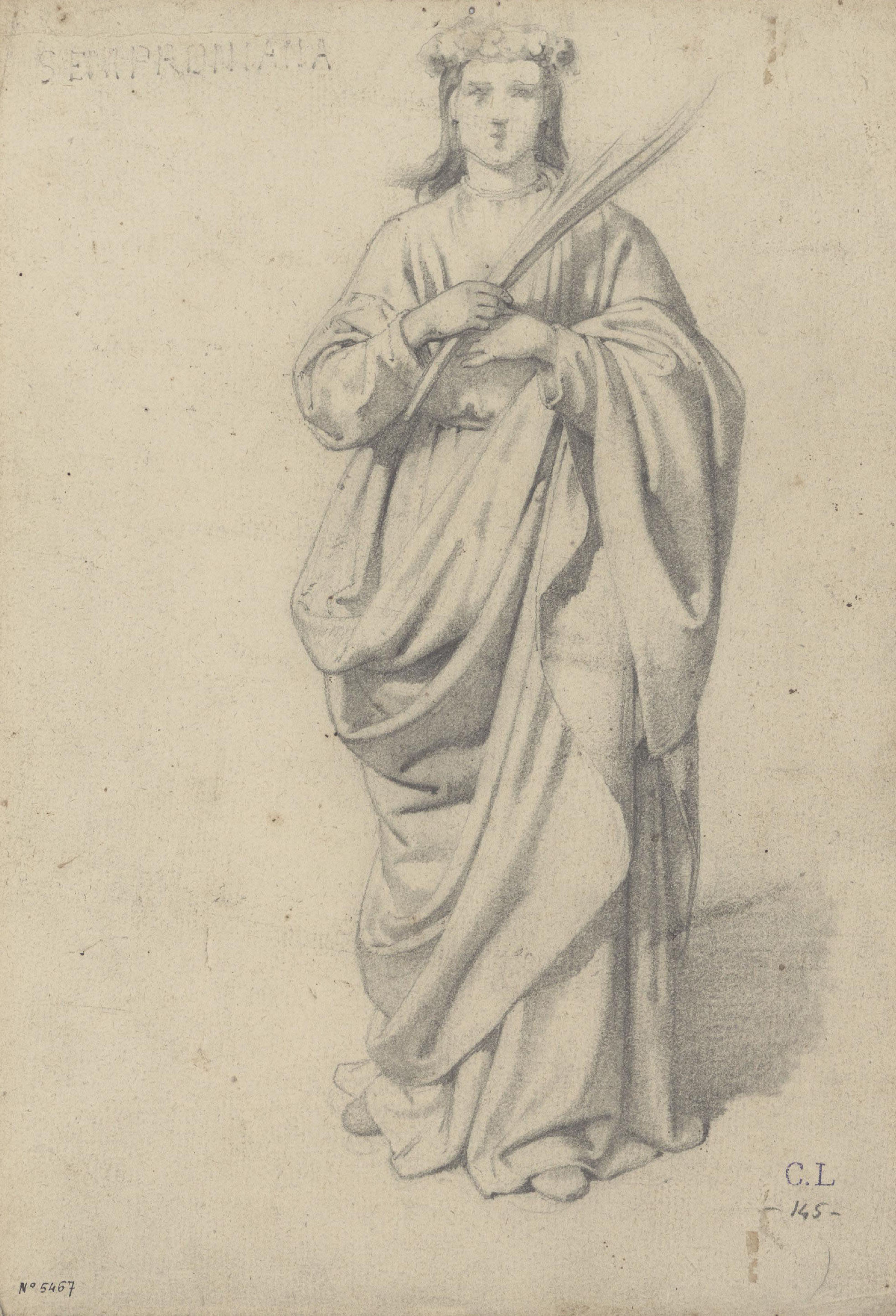 image for: Claudi Lorenzale - Santa Semproniana (anvers) / Santa Semproniana (revers) - Cap a 1850-1870