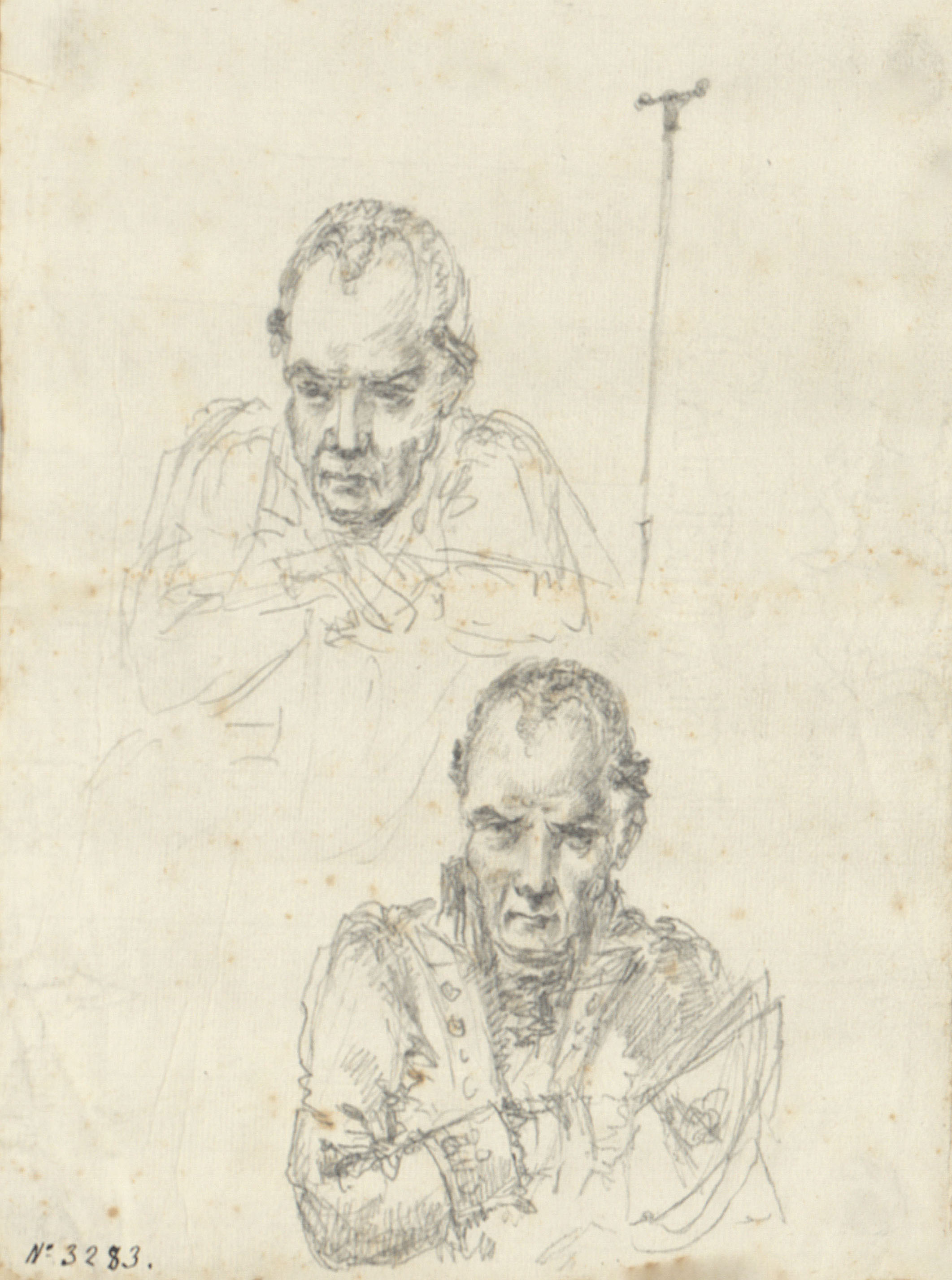 image for: Pau Rigalt - Estudi i retrat del comandant Gironella - Cap a 1820-1830