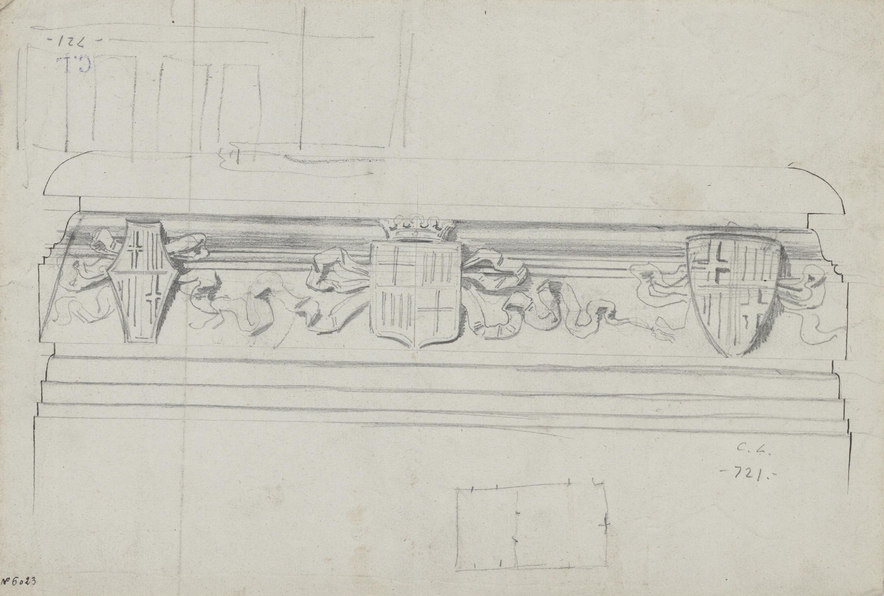 image for: Claudi Lorenzale - Fris amb escuts de Barcelona - Cap a 1860-1880