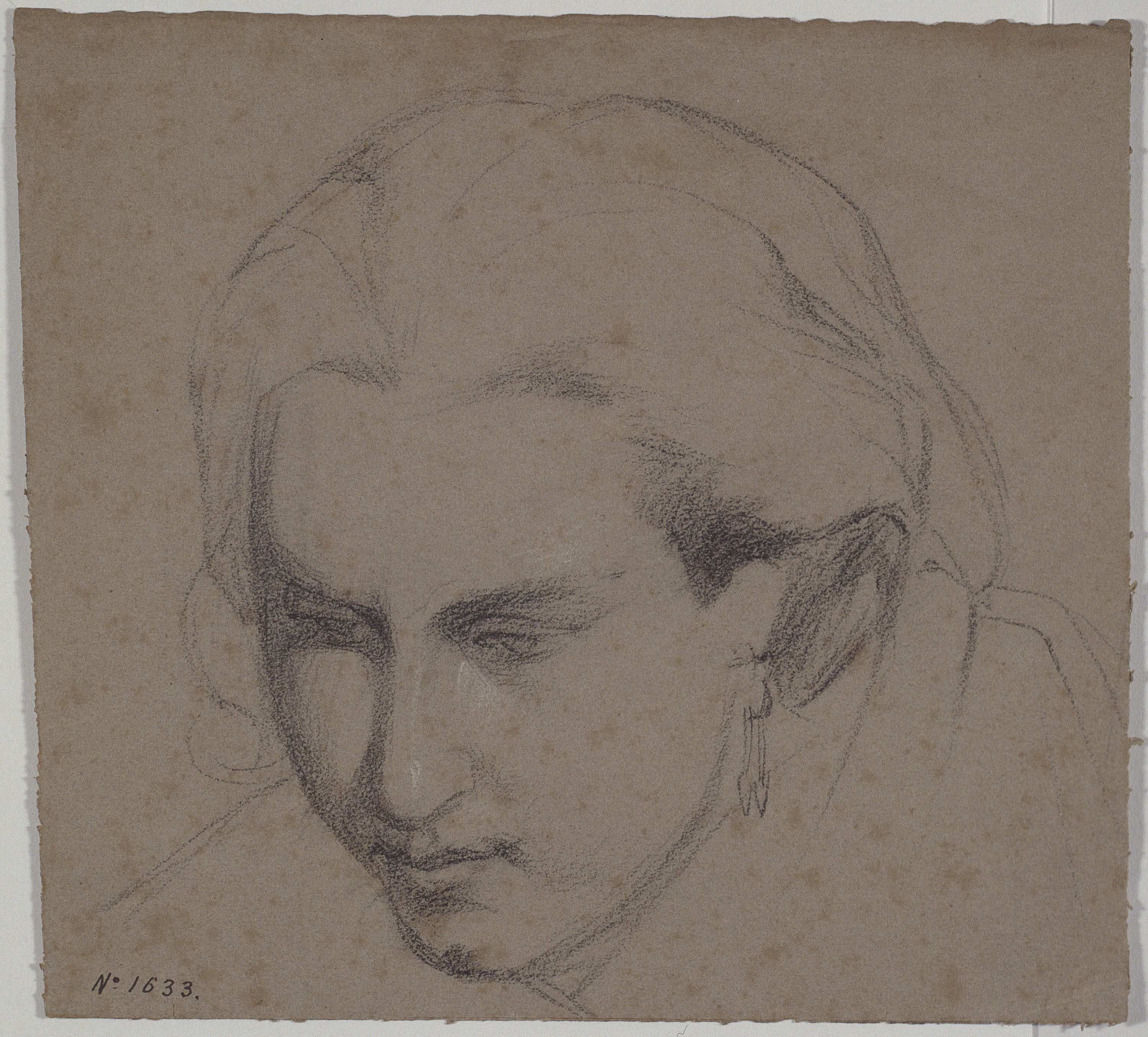 image for: Ramon Martí i Alsina - Estudi d&#039;un cap femení - Cap a 1870