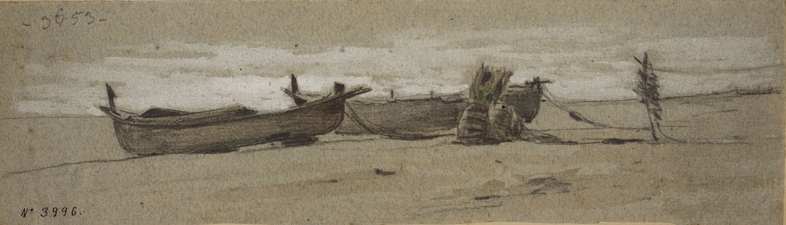 image for: Modest Urgell - Barques a la platja - Cap a 1864