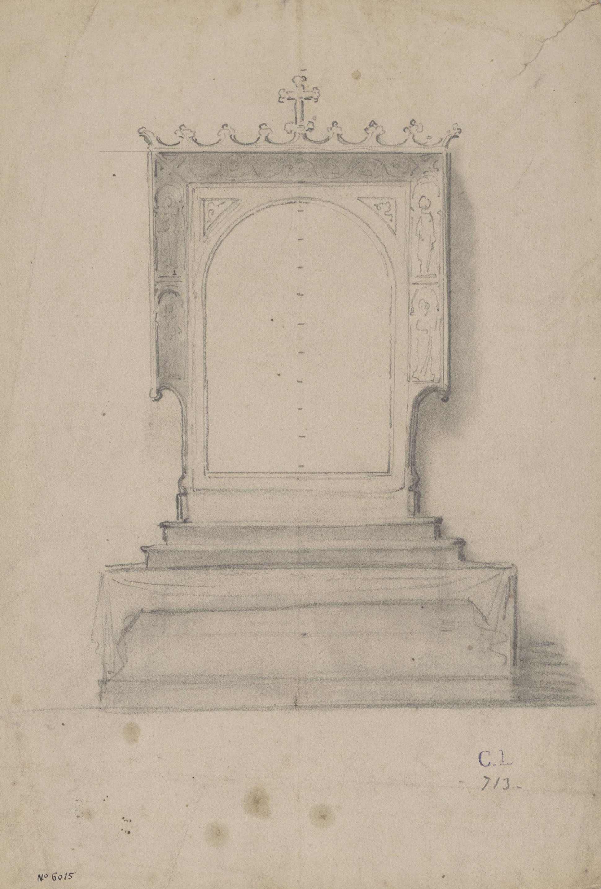 image for: Claudi Lorenzale - Estructura del retaule de la Torre del Veguer - Cap a 1877