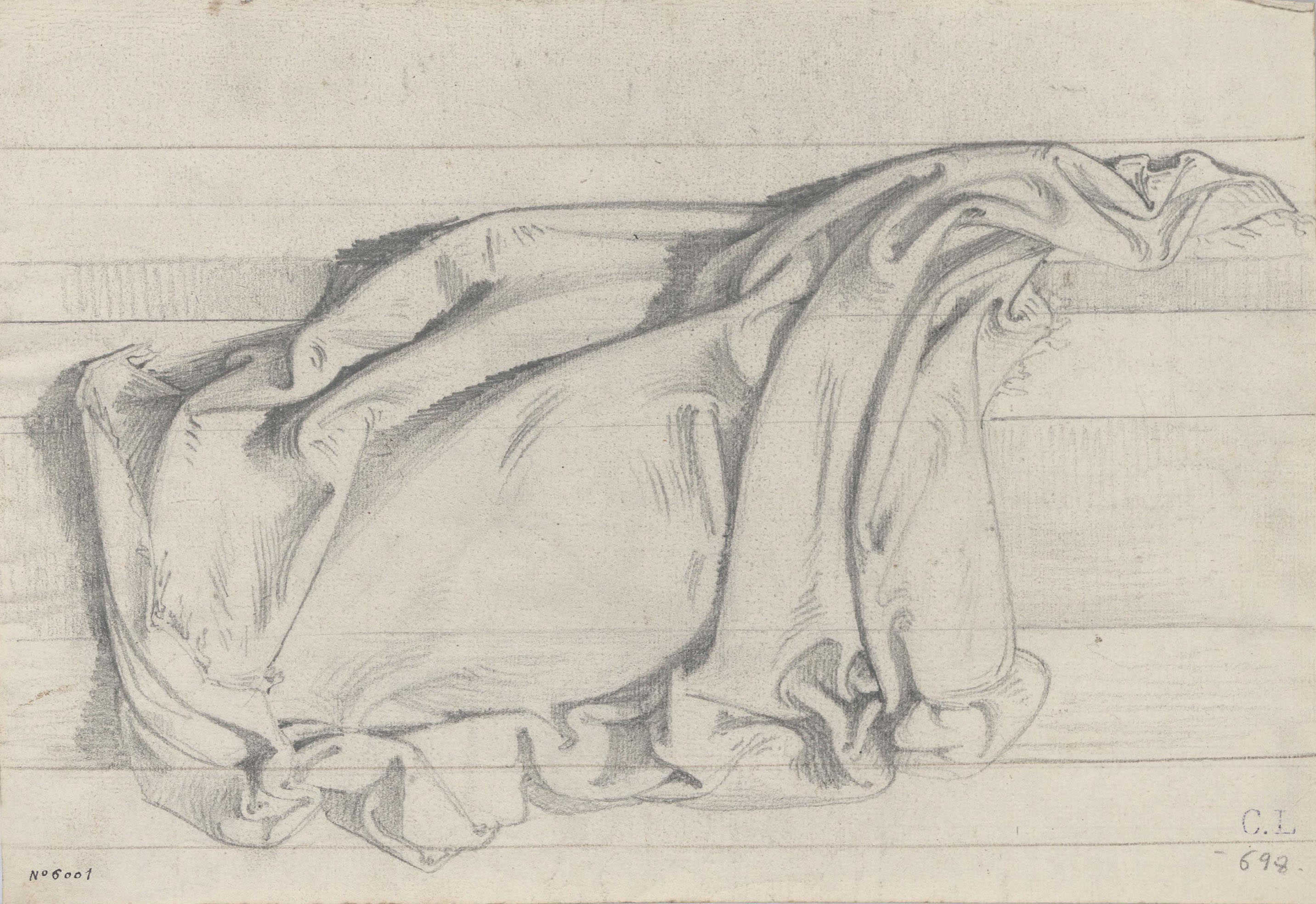 image for: Claudi Lorenzale - Estudi de drap - Cap a 1850-1870