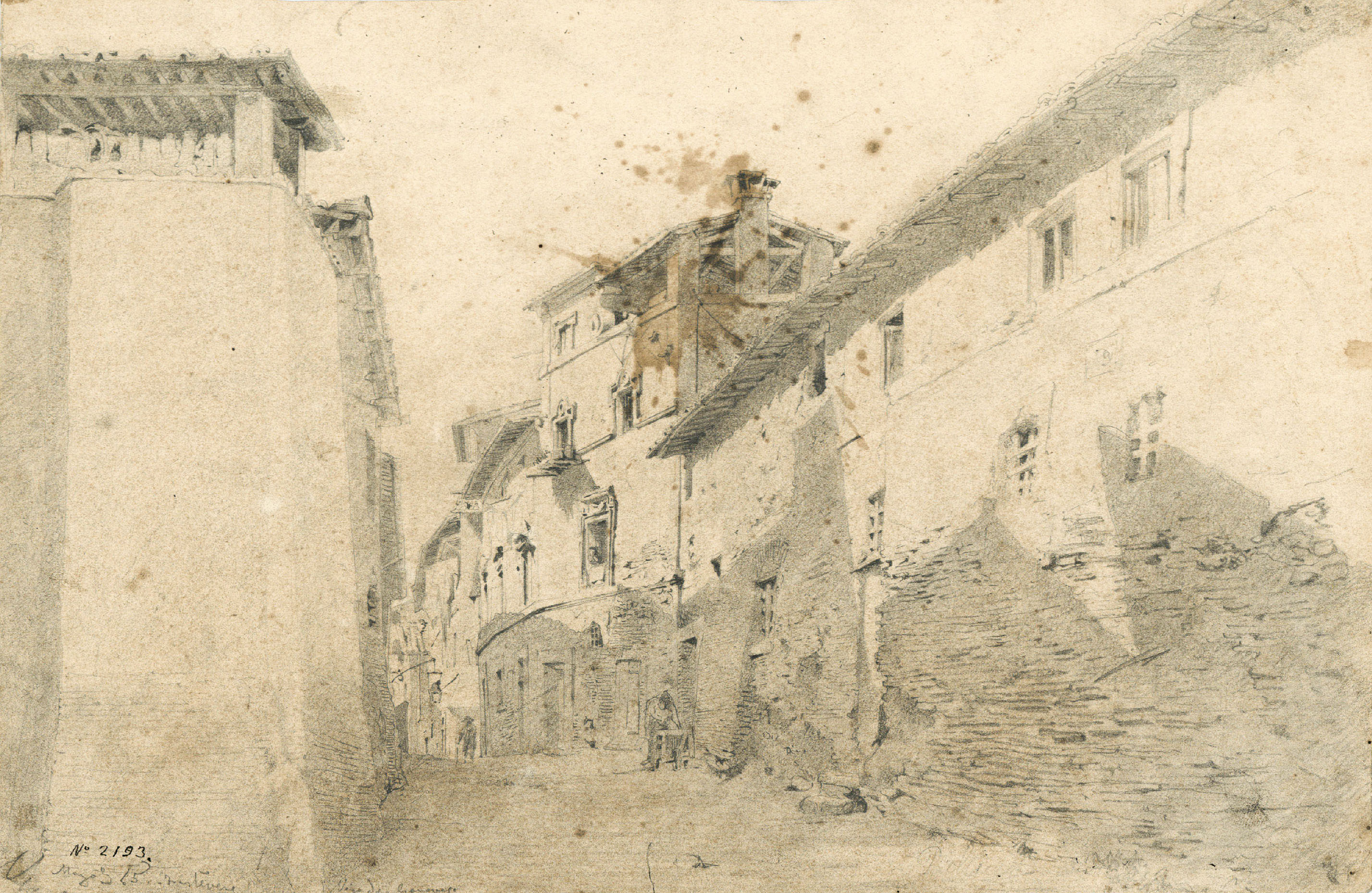 image for: Josep Lluís Pellicer - Via dei Genovesi, Trastevere (Roma) - Cap a 1867-1868