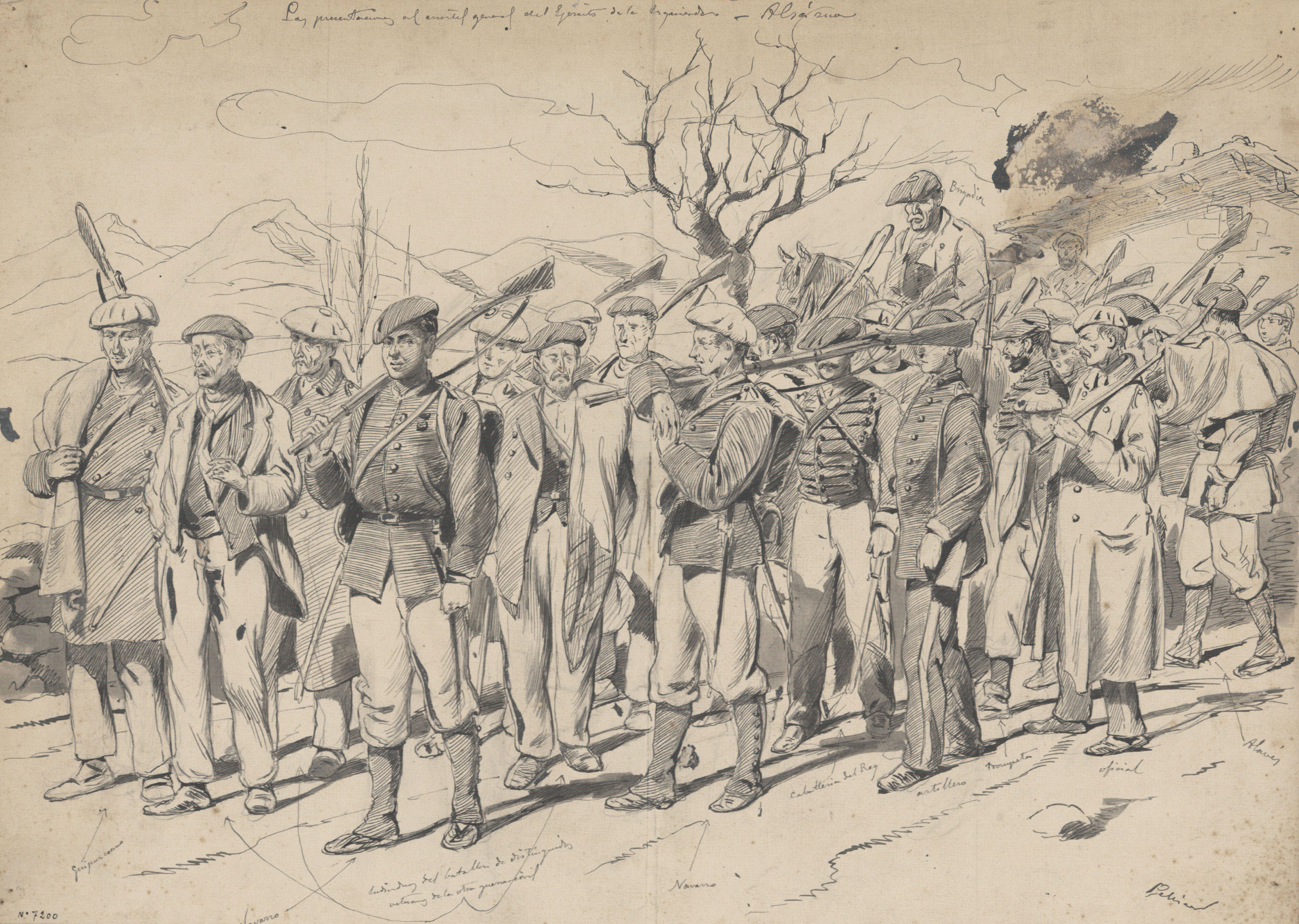 image for: Josep Lluís Pellicer - Las presentaciones al cuartel general del Ejercito de la Izquierda - Alsásua - 1876