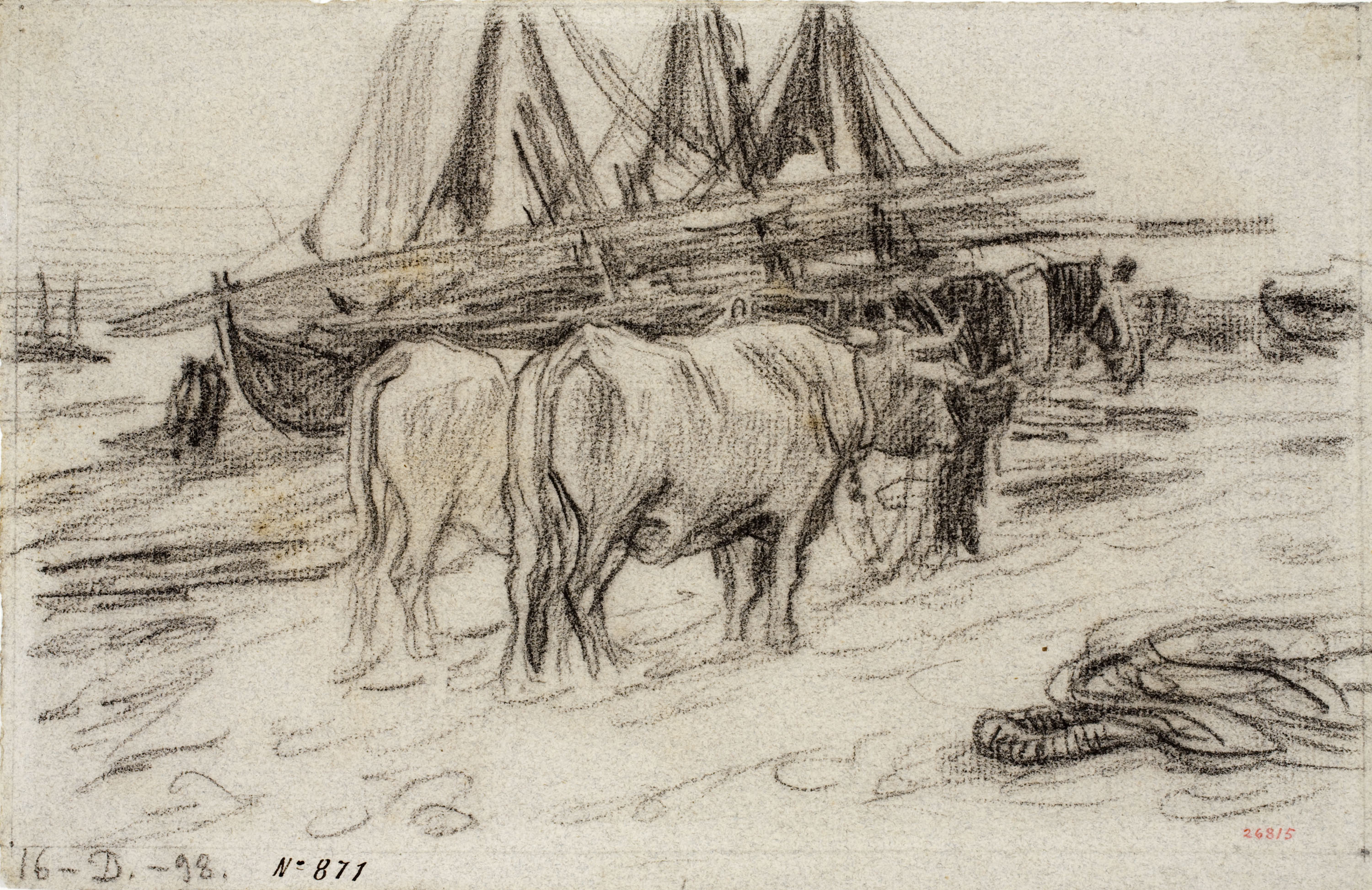 image for: Dionís Baixeras - Bous a la platja - 16 de desembre de 1898