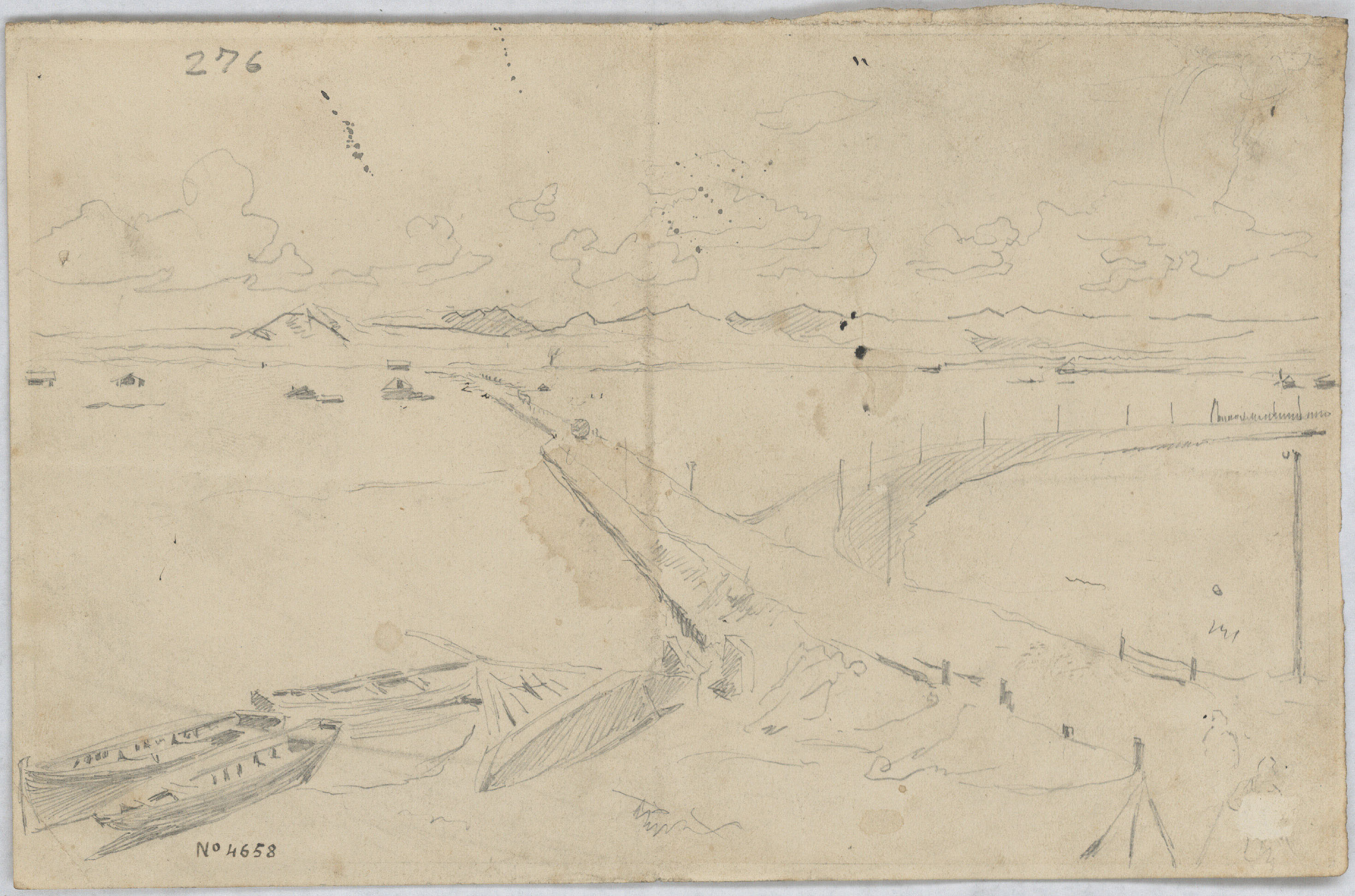 image for: Josep Lluís Pellicer - Paisatge amb barques - 1877