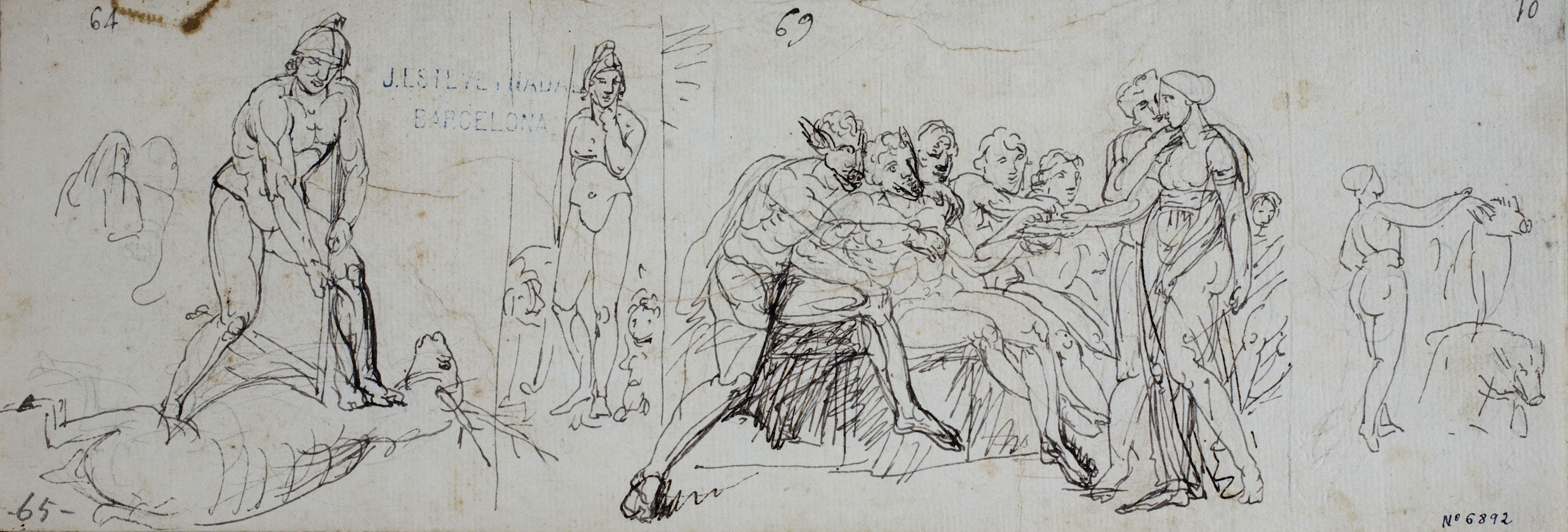 image for: Josep Bernat Flaugier - Estudi d&#039;escenes mitològiques - Cap a 1800-1812