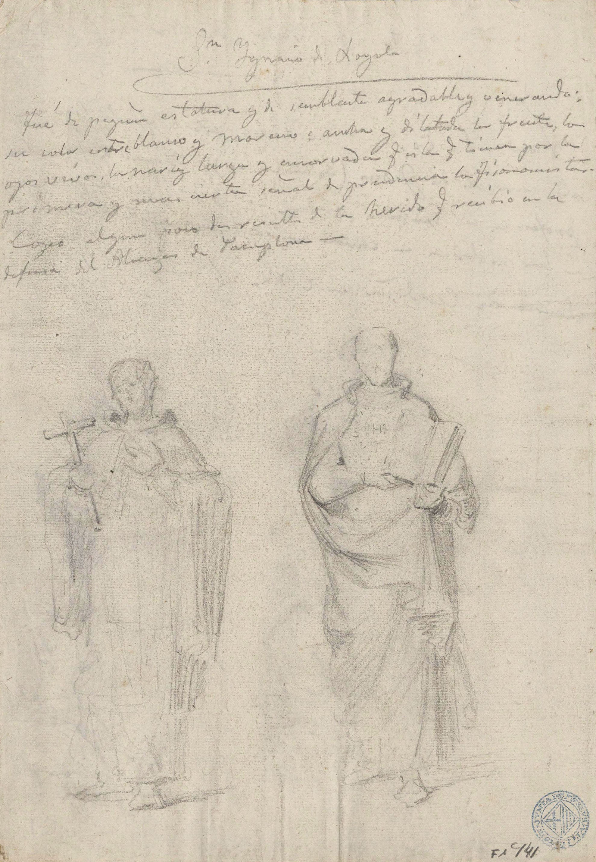 image for: Claudi Lorenzale - El beat Salvador d&#039;Horta (anvers) / Sant Ignasi de Loiola (revers) - Cap a 1850-1870 [1]