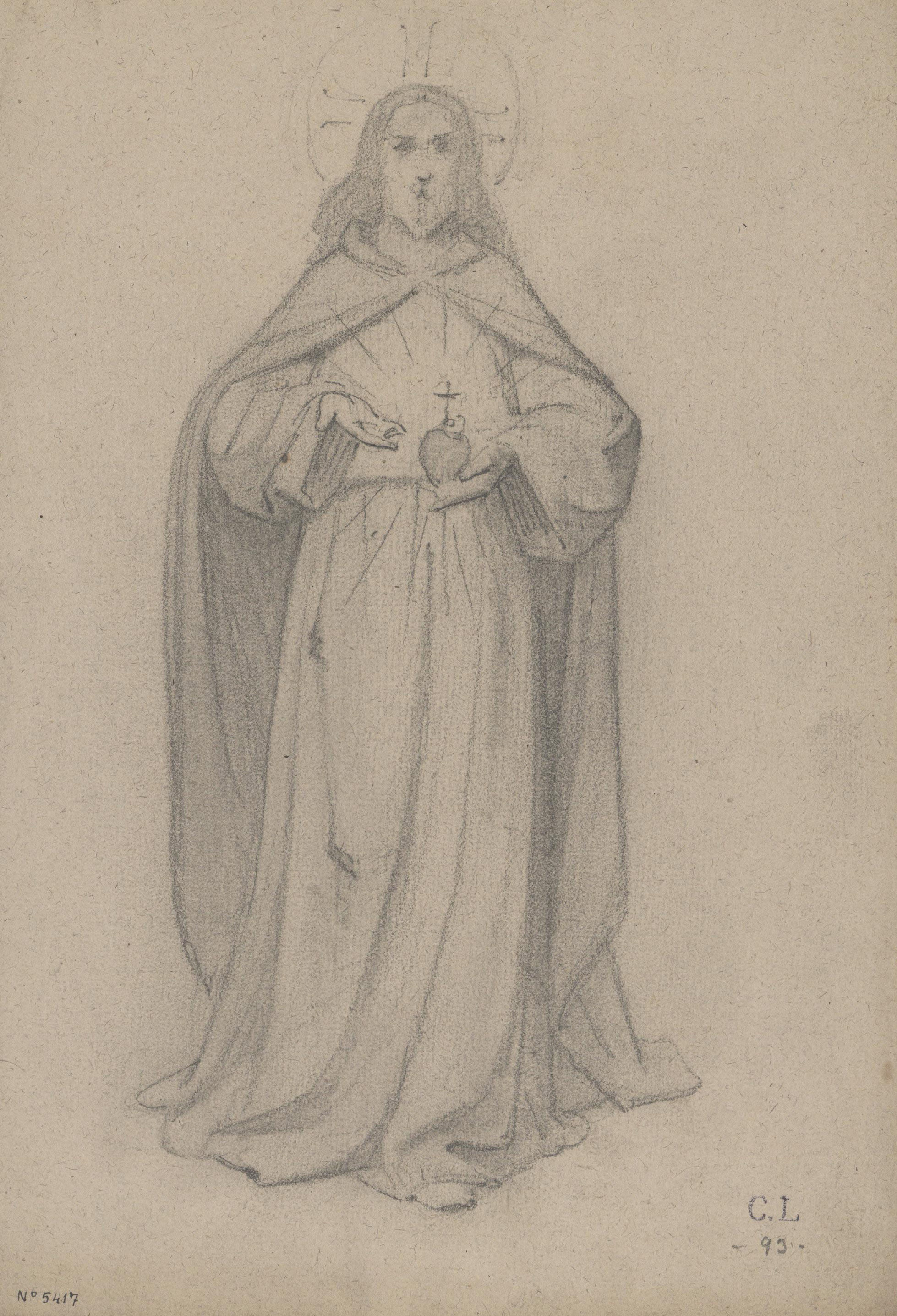 image for: Claudi Lorenzale - El Sagrat Cor de Jesús - Cap a 1850-1870