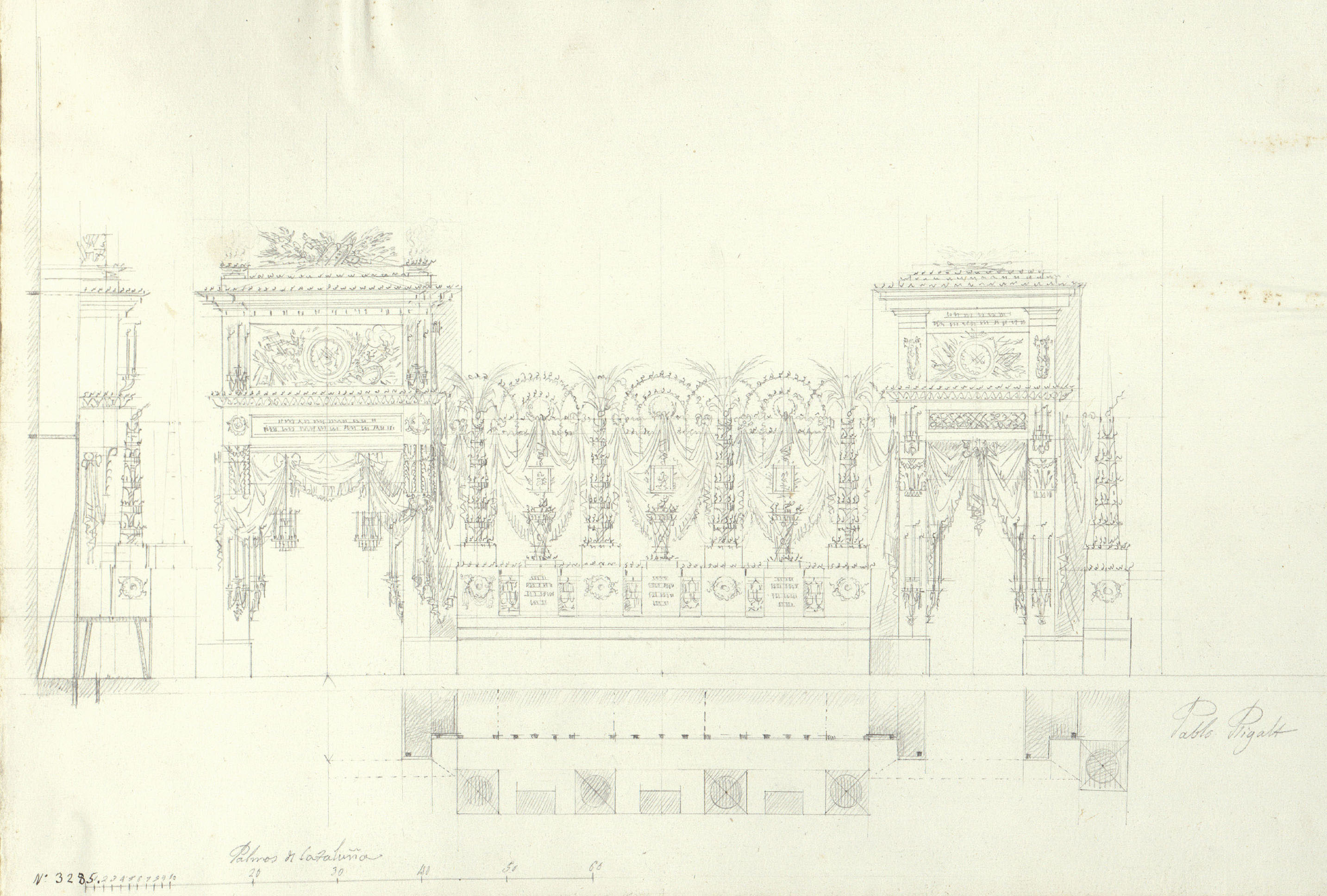 image for: Pau Rigalt - Projecte de decoració del Saló de la Llotja - Cap a 1820-1830