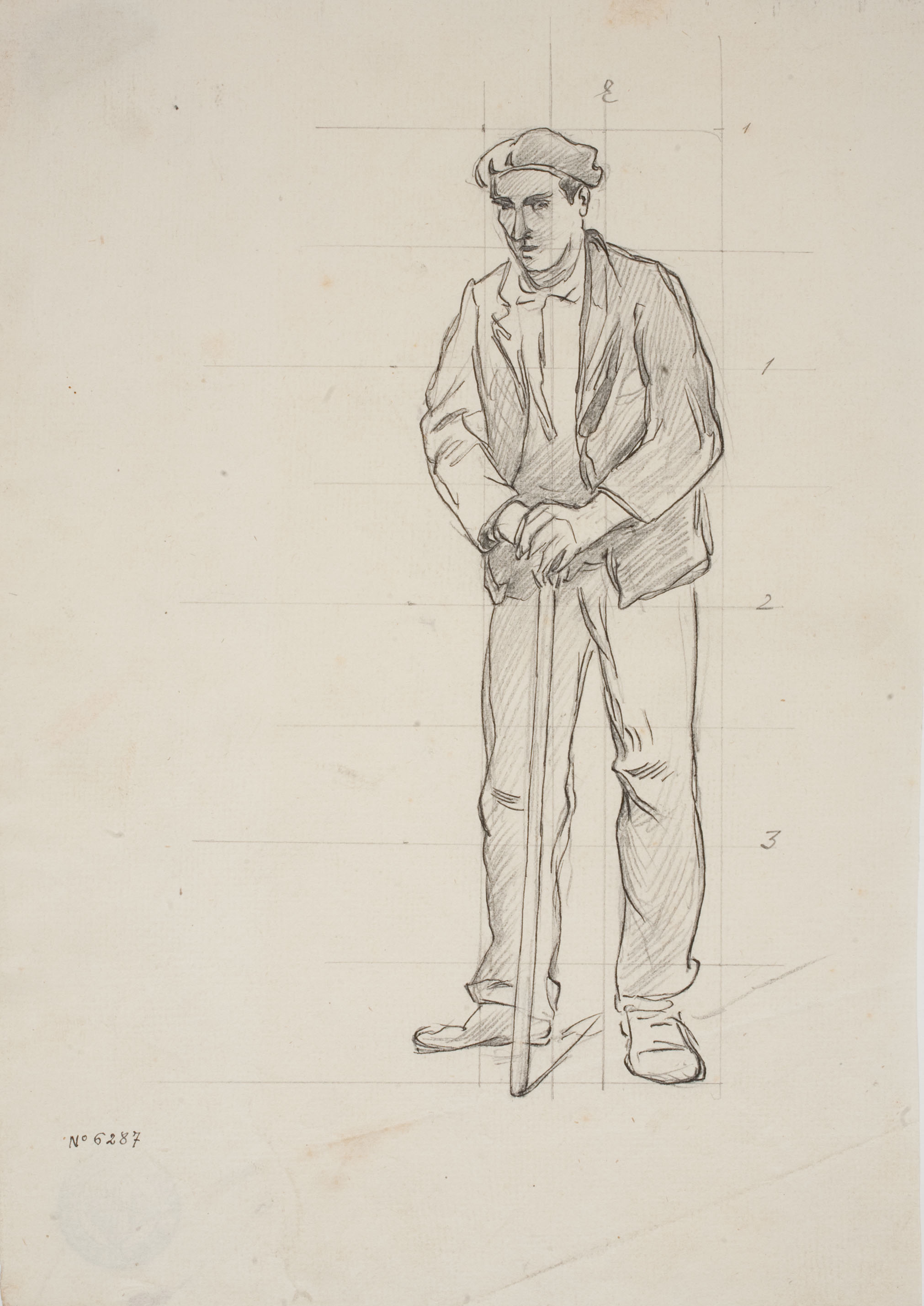 image for: Josep Lluís Pellicer - Estudi de guia carlista - Cap a 1872-1876