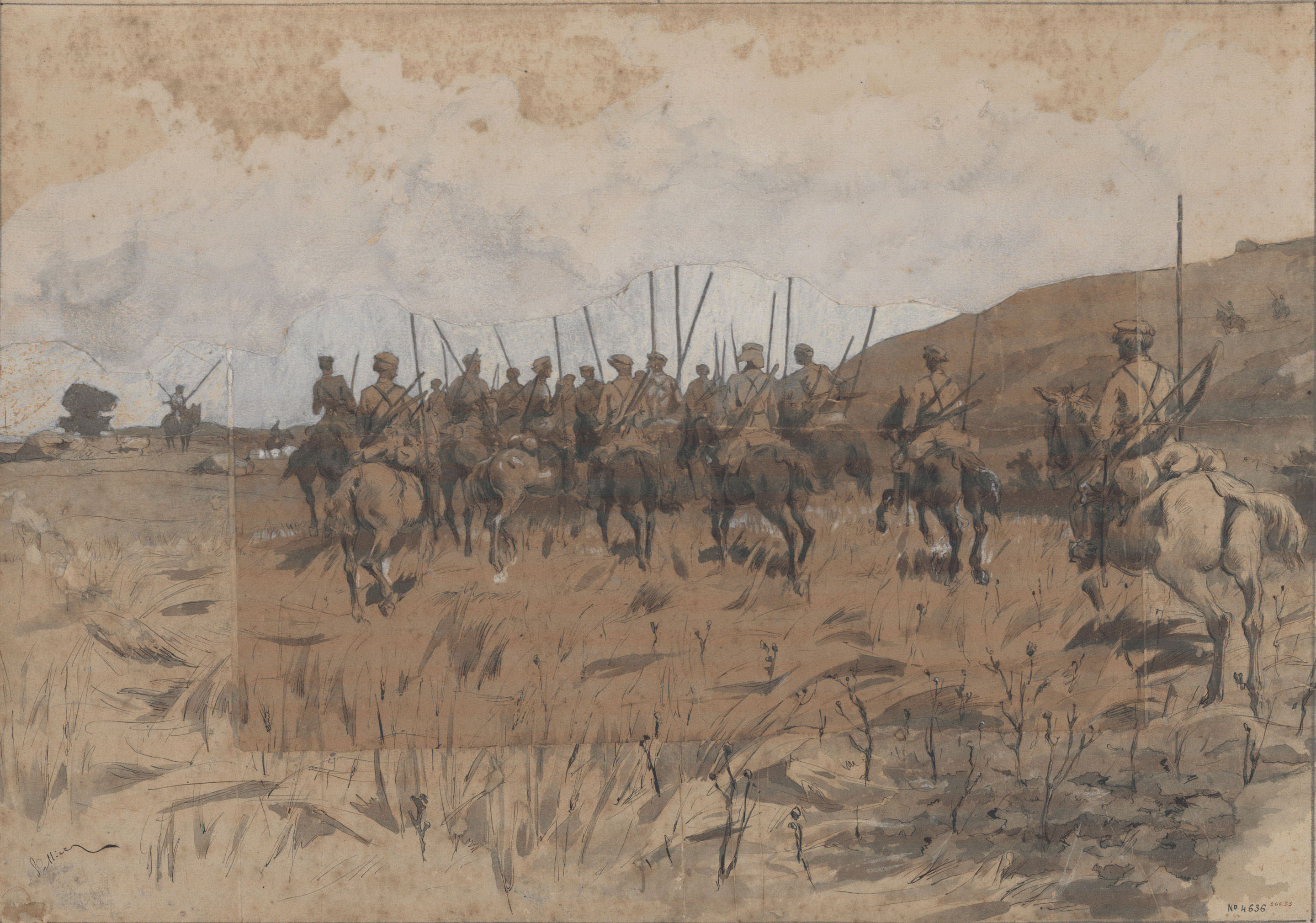 image for: Josep Lluís Pellicer - Cavalleria en marxa - 1877