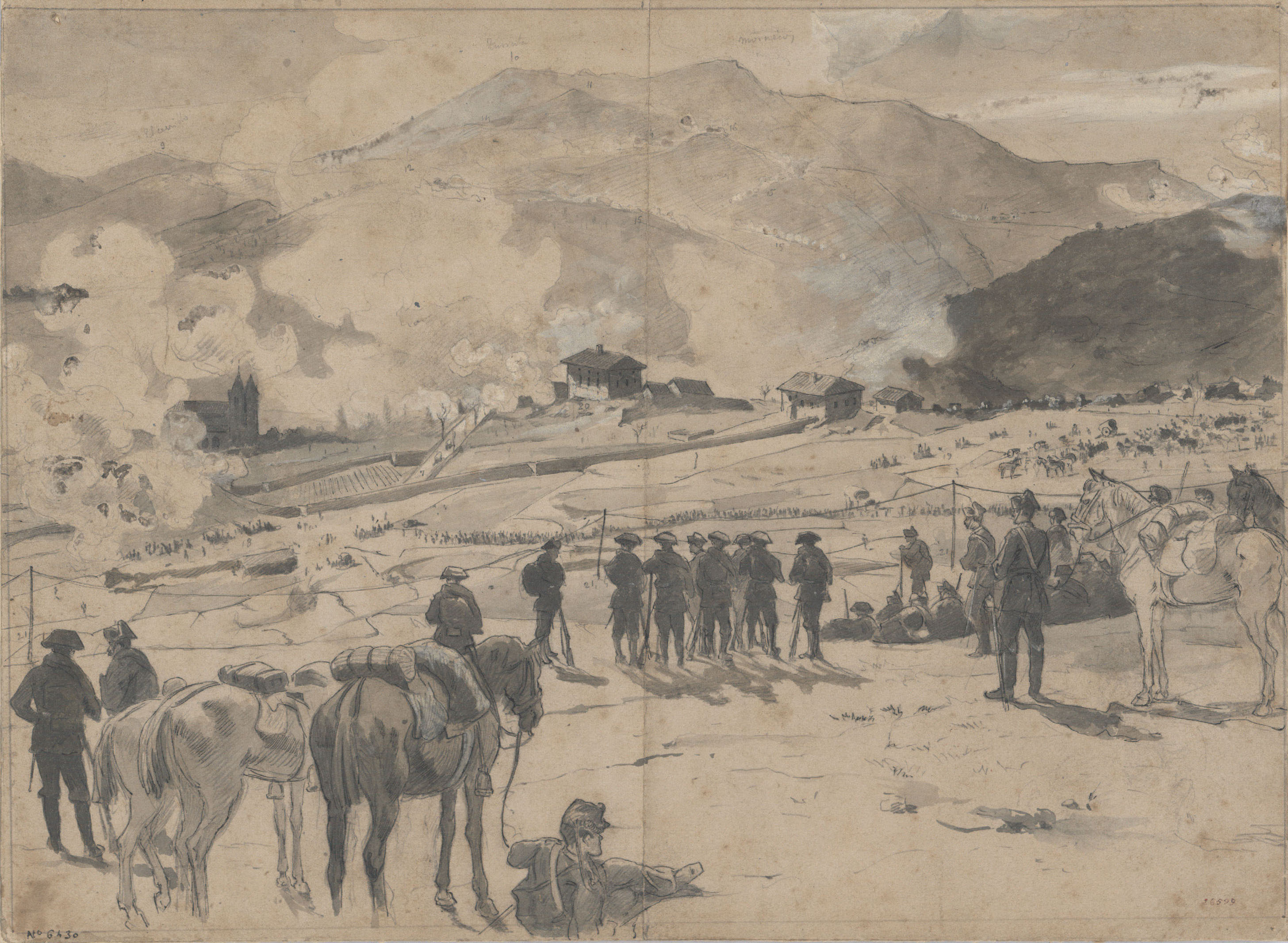 image for: Josep Lluís Pellicer - «Acciones de 25, 26 y 27 de mayo delante de San Pedro de Abanto» - 1874