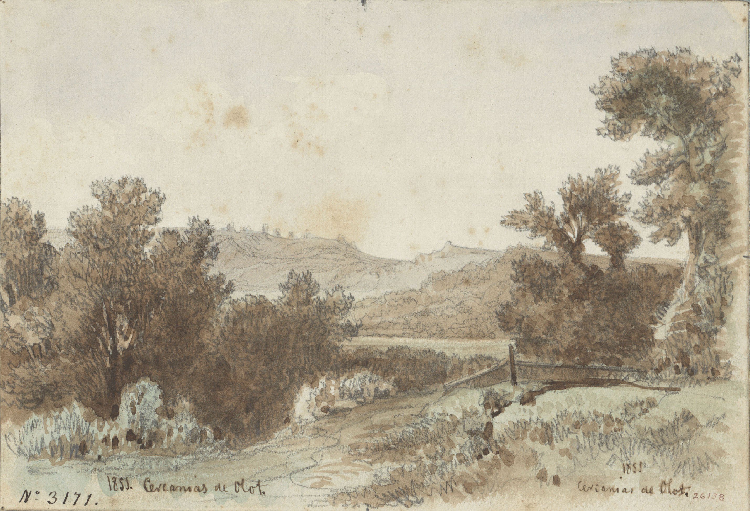 image for: Lluís Rigalt - Cercanías de Olot - 1851