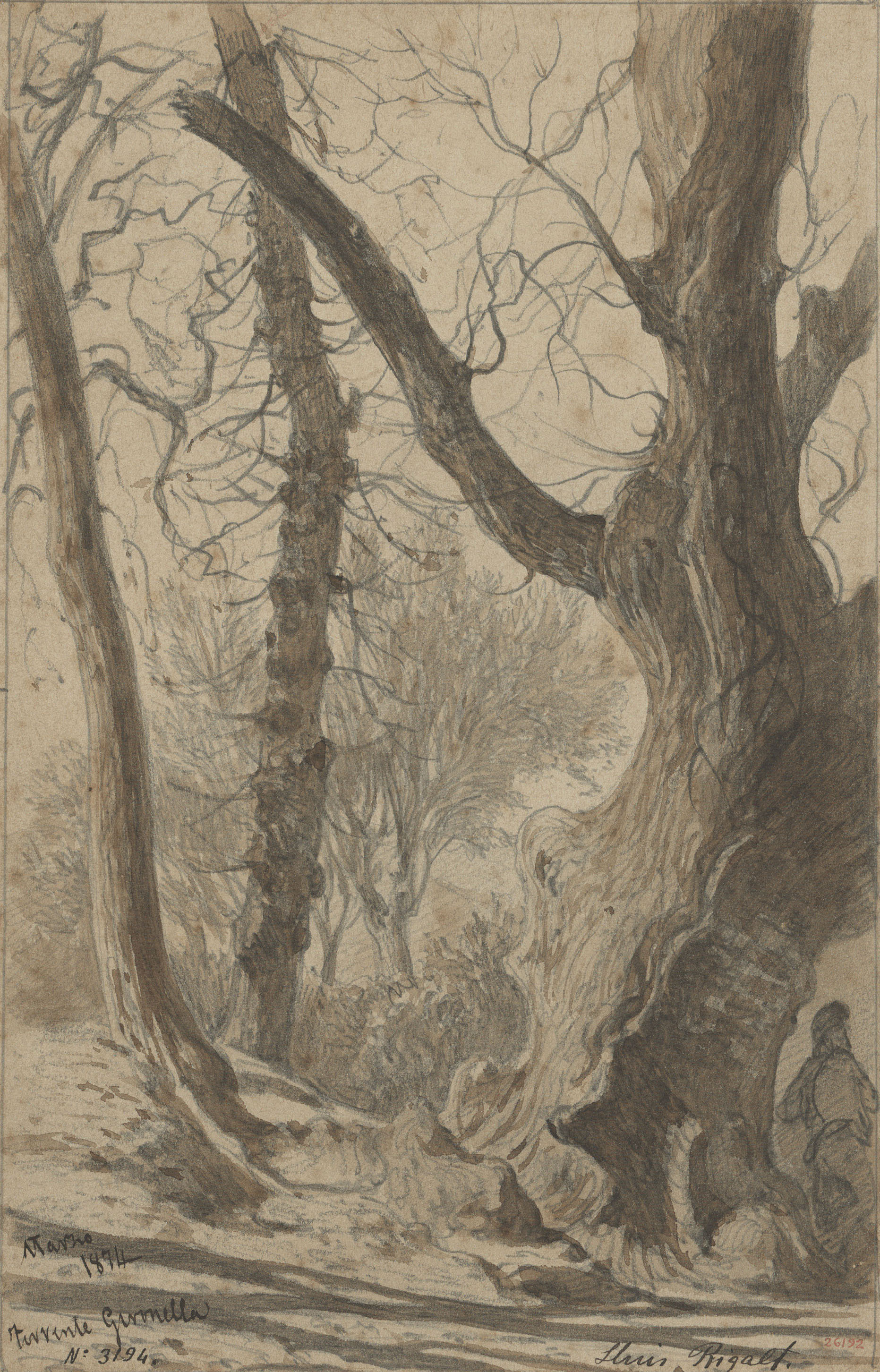 image for: Lluís Rigalt - Torrent de la Gironella - Març de 1874