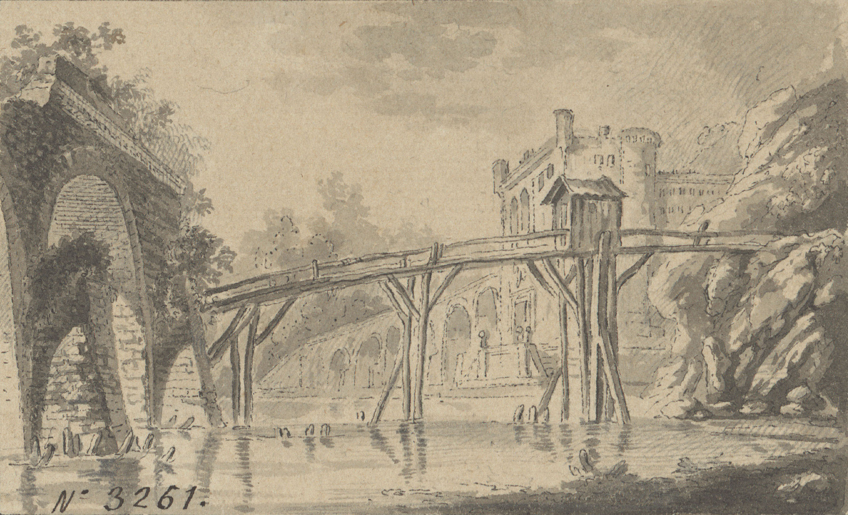 image for: Pau Rigalt - Composició escenogràfica de paisatge - Cap a 1820-1830