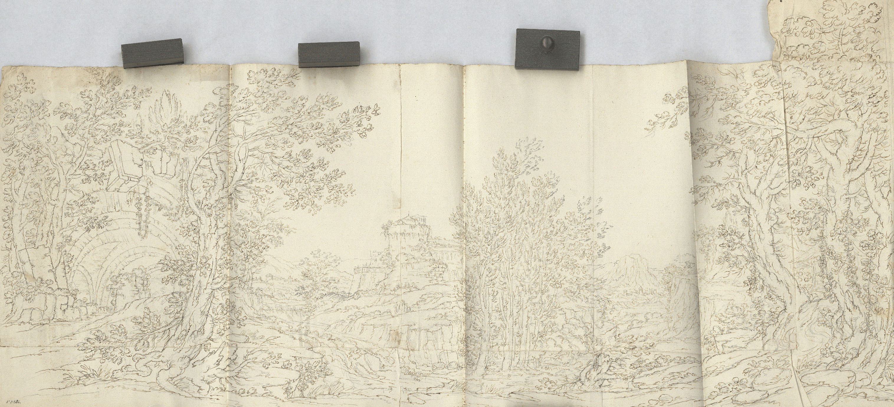 image for: Pau Rigalt - Paisatge amb ruïnes clàssiques (escenografia) - Cap a 1820-1830