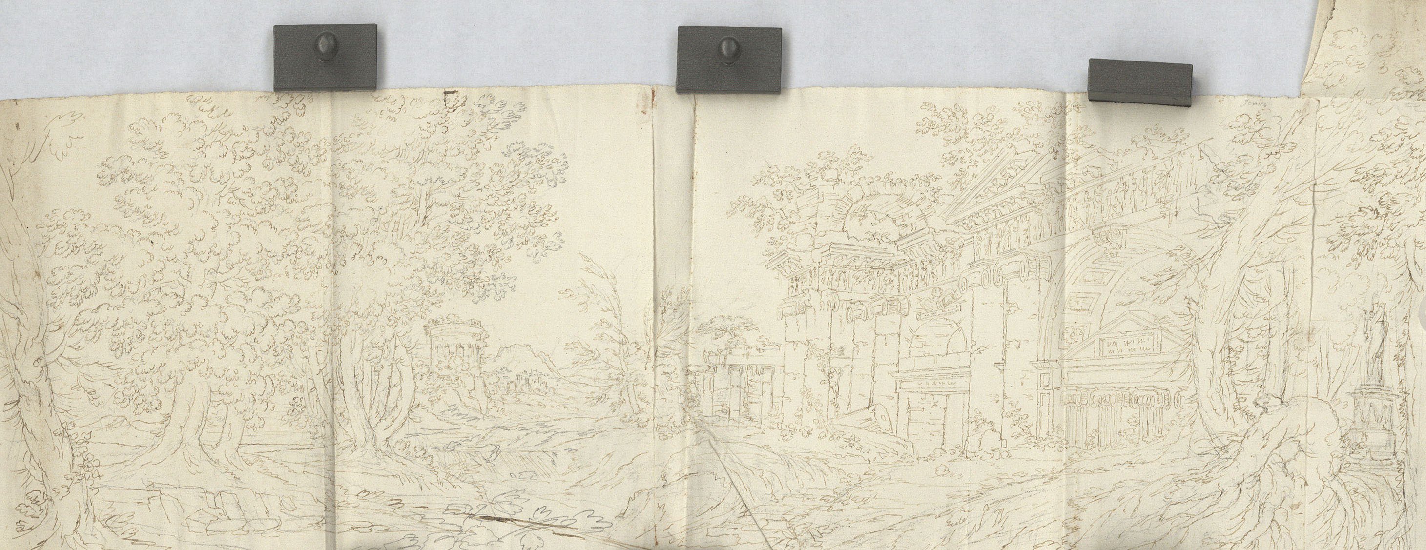 image for: Pau Rigalt - Paisatge amb ruïnes clàssiques (escenografia) - Cap a 1820-2830