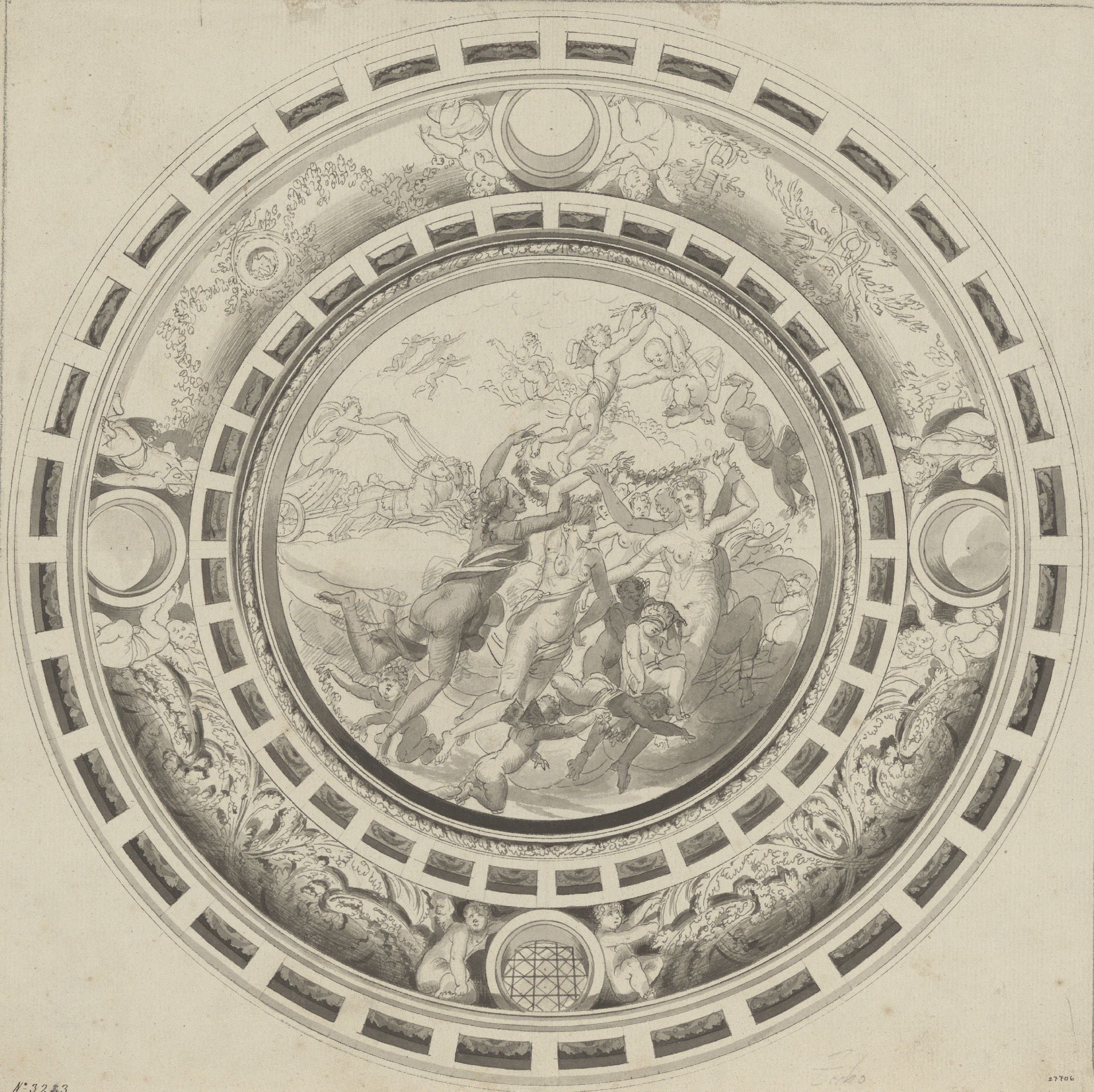 image for: Pau Rigalt - Projecte decoratiu per a una decoració de sostre - Cap a 1830