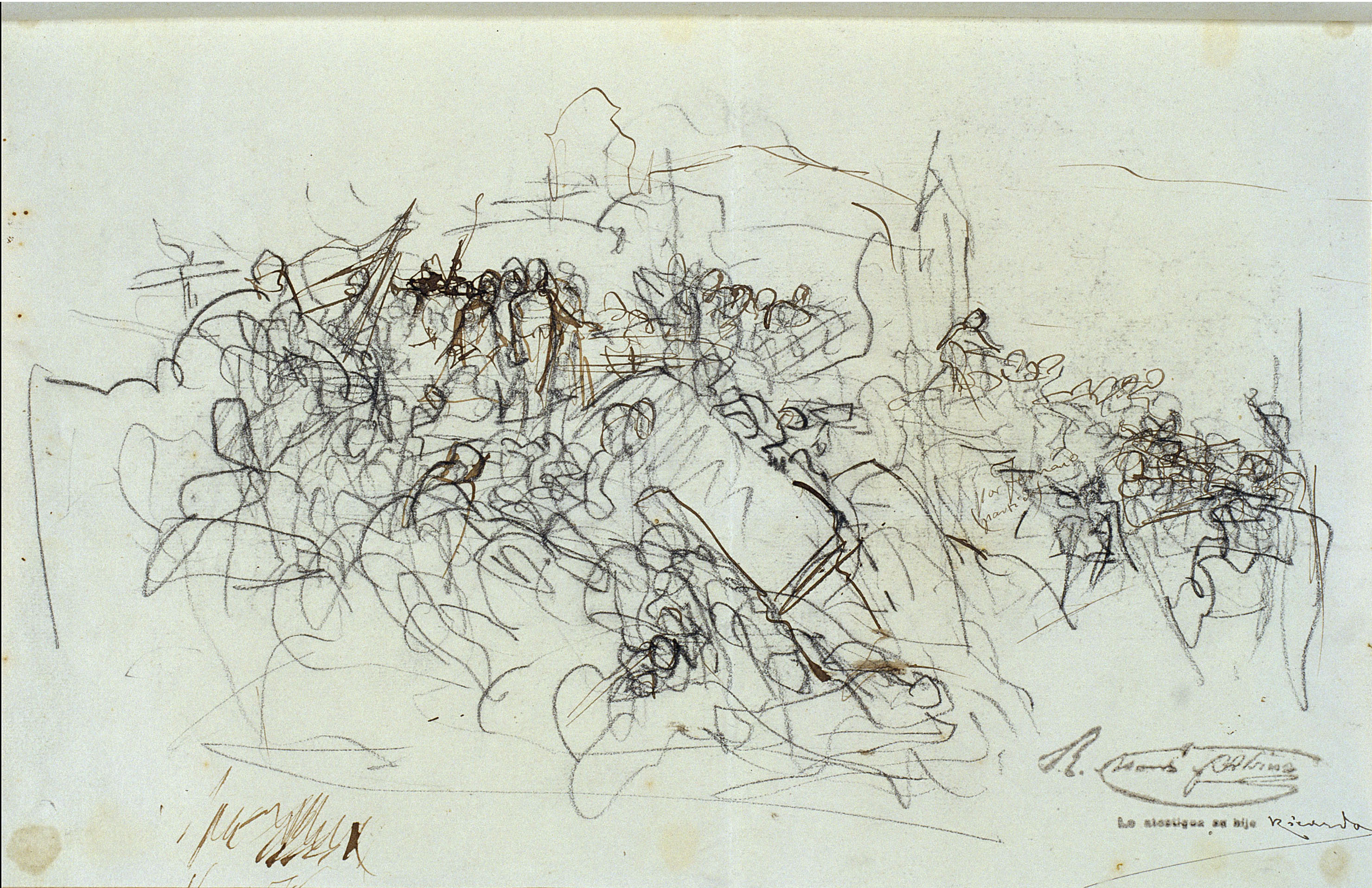 image for: Ramon Martí i Alsina - Estudi per al quadre «El gran dia de Girona» - Cap a 1863-1864