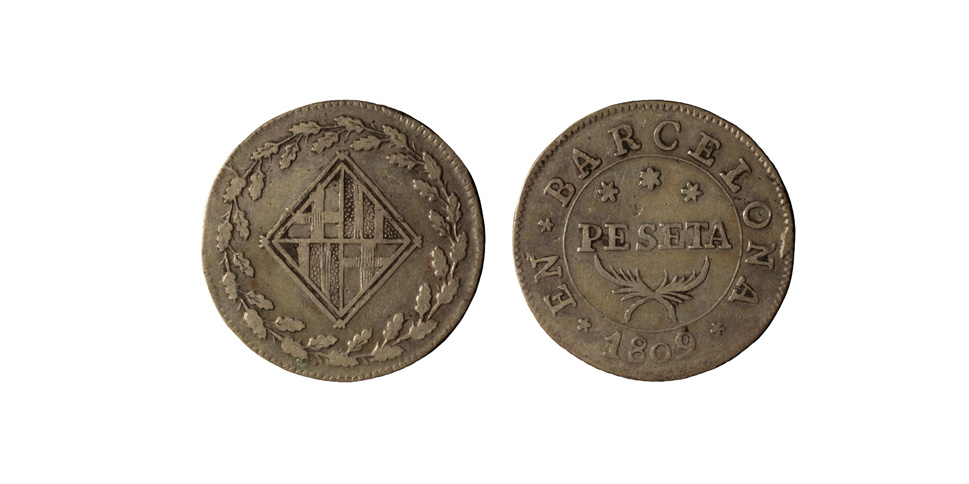 image for: Ocupació francesa - 1 pesseta - 1809