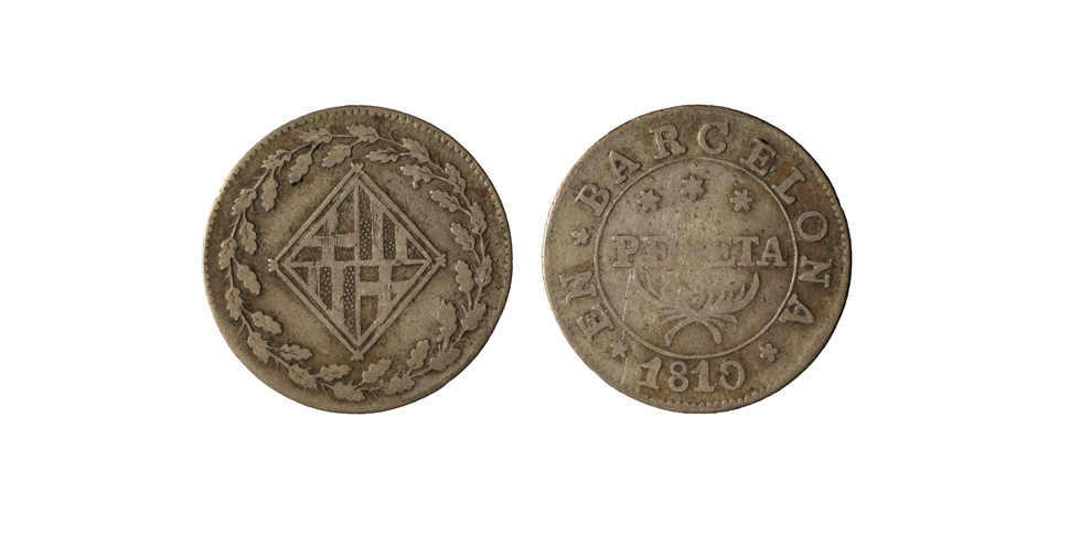 image for: Ocupació francesa - 1 pesseta - 1810