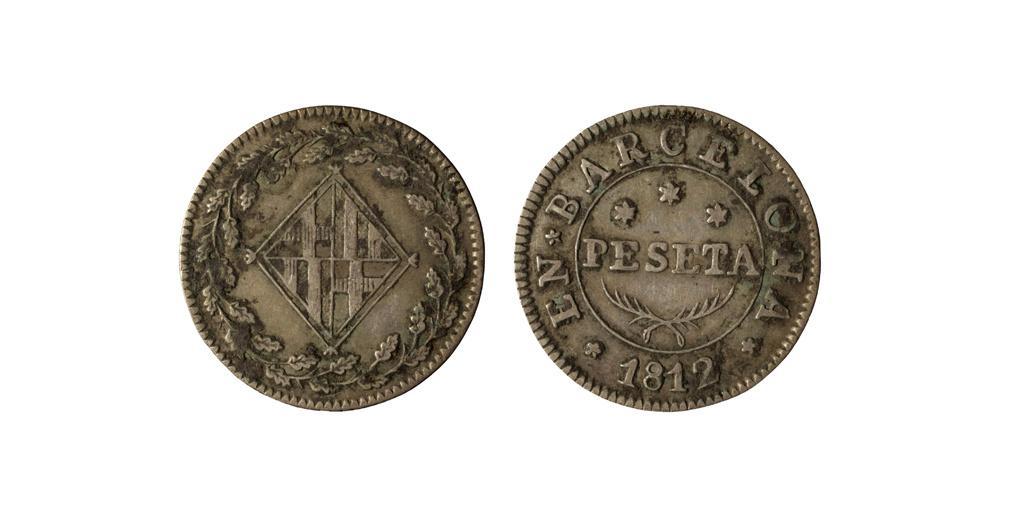 image for: Ocupació francesa - 1 pesseta - 1812