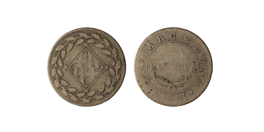image for: Ocupació francesa - 1 pesseta - 1813