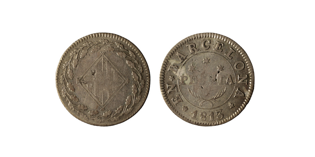 image for: Ocupació francesa - 1 pesseta - 1813