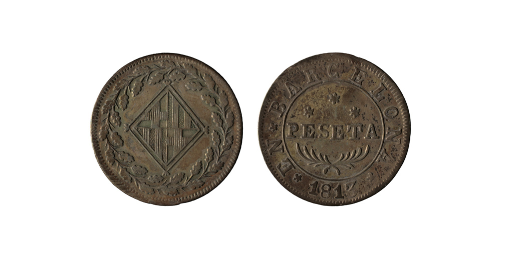 image for: Ocupació francesa - 1 pesseta - 1813