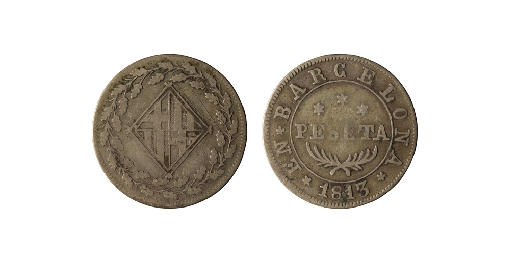 image for: Ocupació francesa - 1 pesseta - 1813