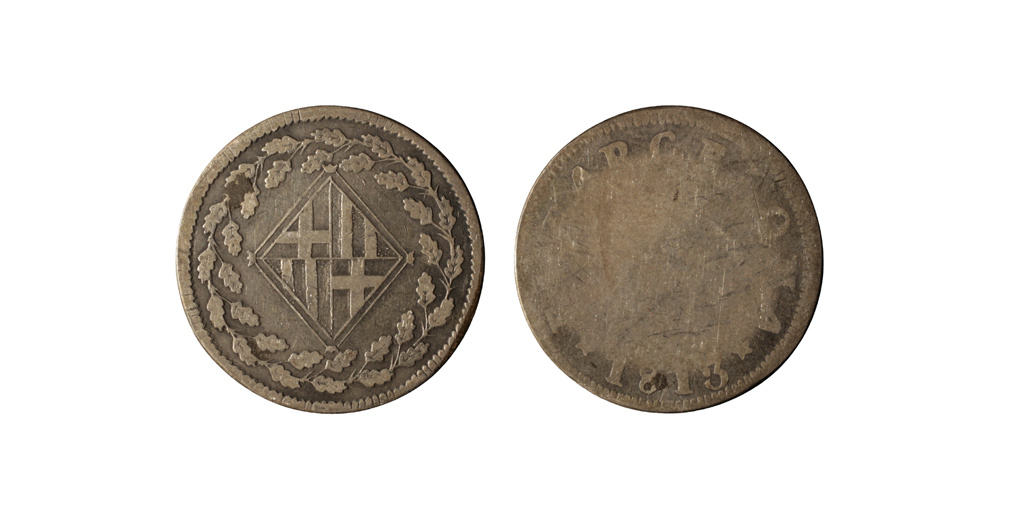 image for: Ocupació francesa - 1 pesseta - 1813