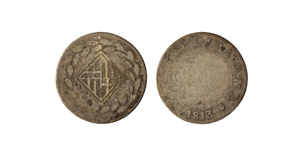 image for: Ocupació francesa - 1 pesseta - 1813