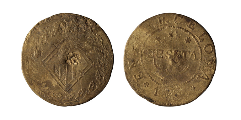 image for: Ocupació francesa - 1 pesseta - 1814