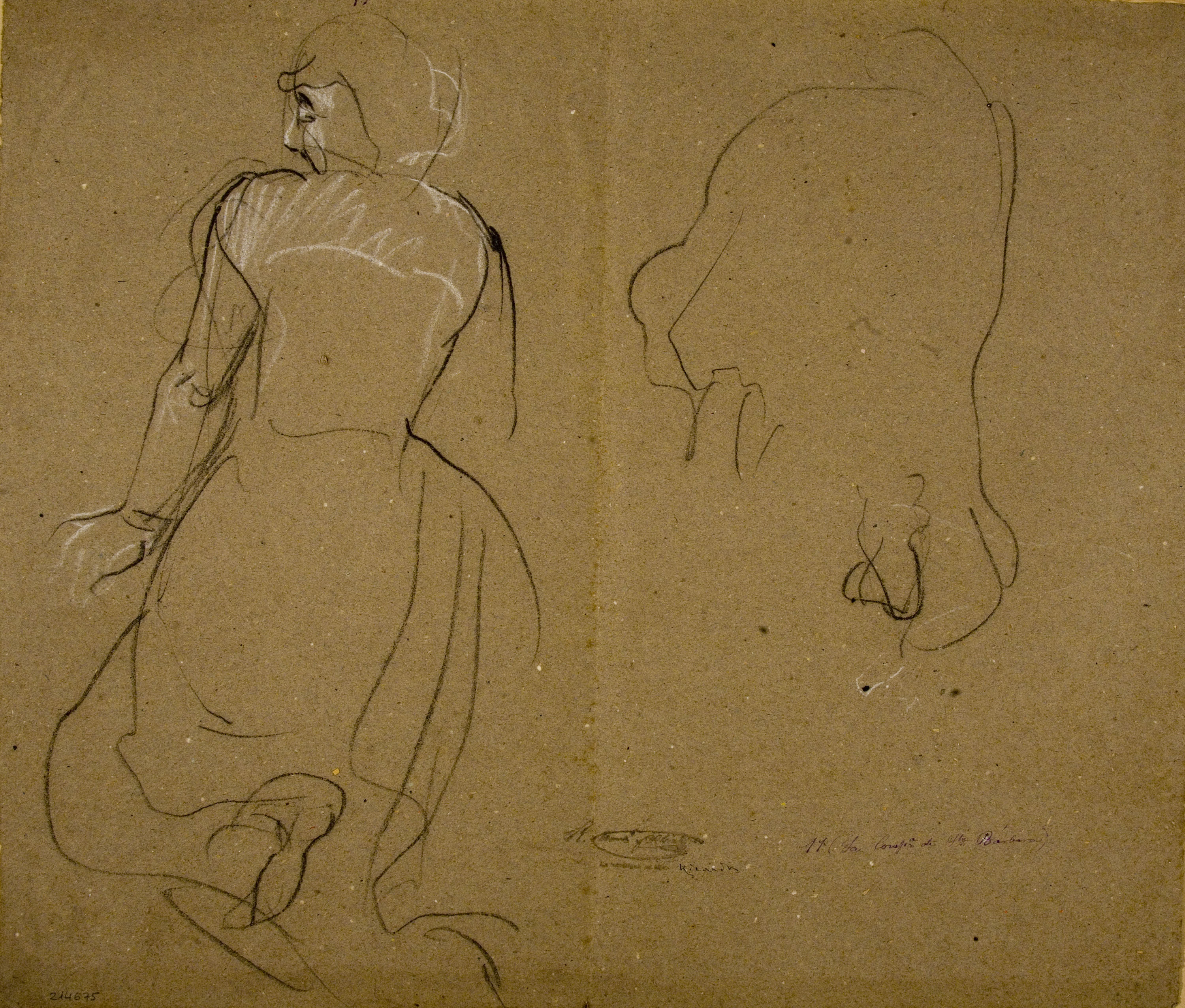 image for: Ramon Martí i Alsina - Esbós per al quadre «La companyia de Santa Bàrbara» - Cap a 1891