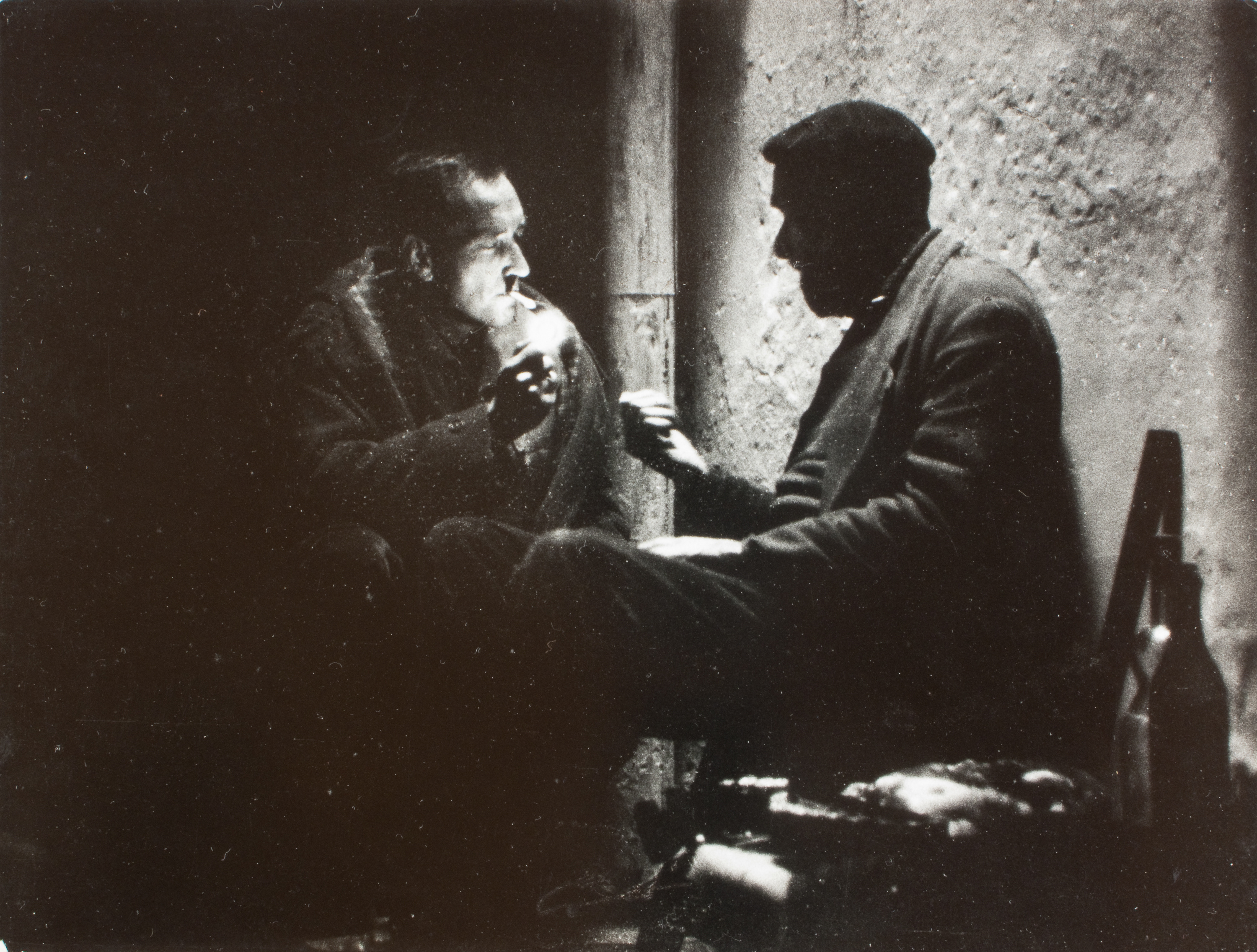 image for: Oriol Maspons - Delibes i El Barbas. Fotografia per al llibre «La caza de la perdiz roja», de Miguel Delibes - 1962