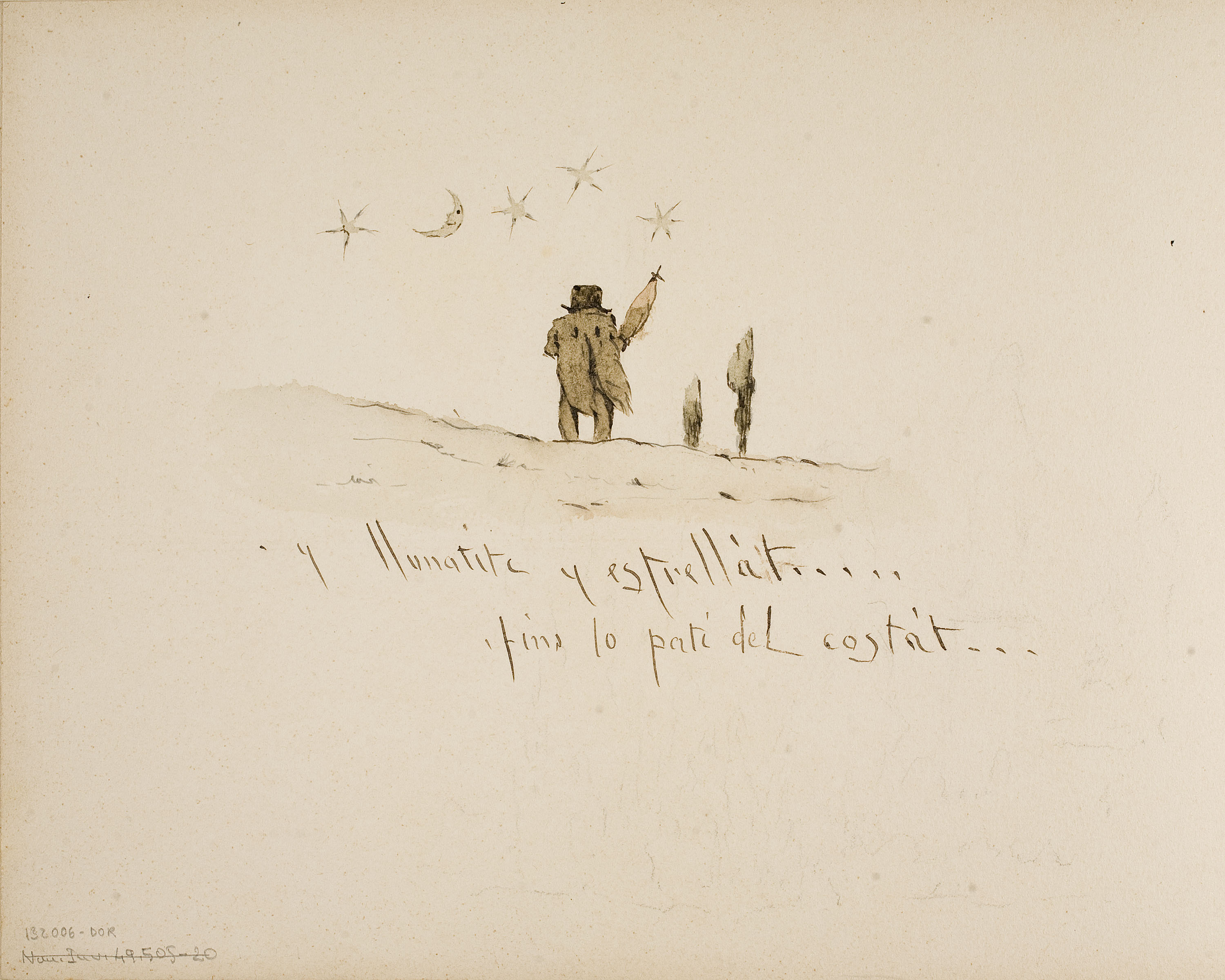 image for: Modest Urgell - El hombre cuchara (anvers) / El «casero» (revers) - 1918 [1]